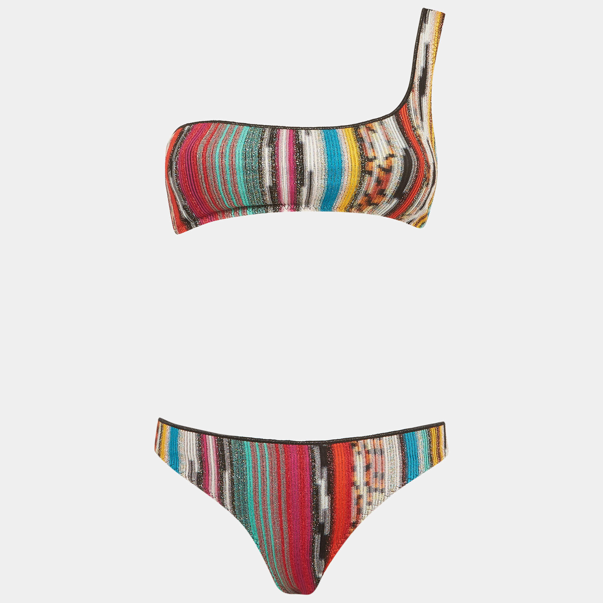 Pre Owned مي سوني بيكيني محبوك لوريكس متعدد الألوان (مقاس صغير)