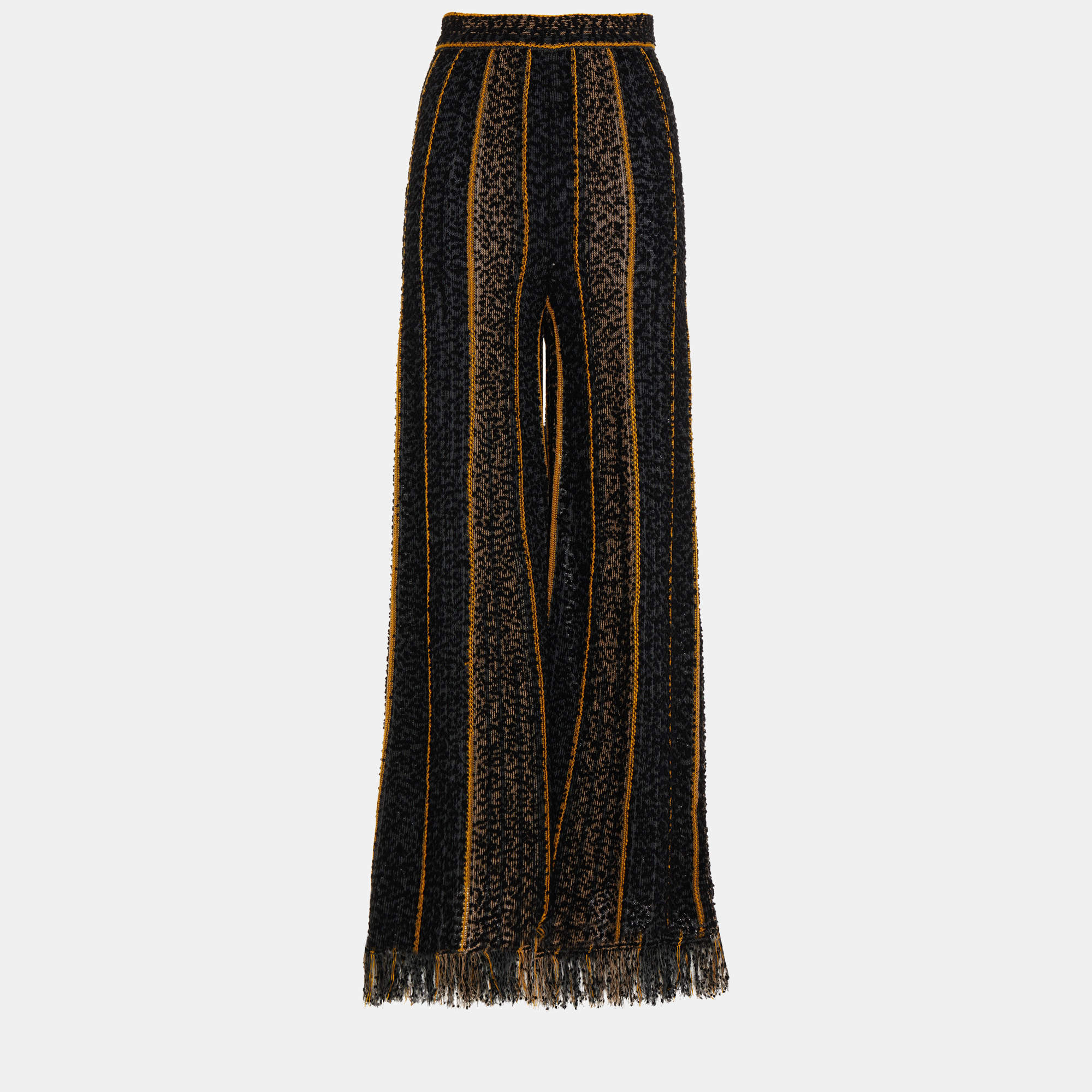 Pre Owned M Missoni Multicolor Wide Leg Pants S (IT 40)