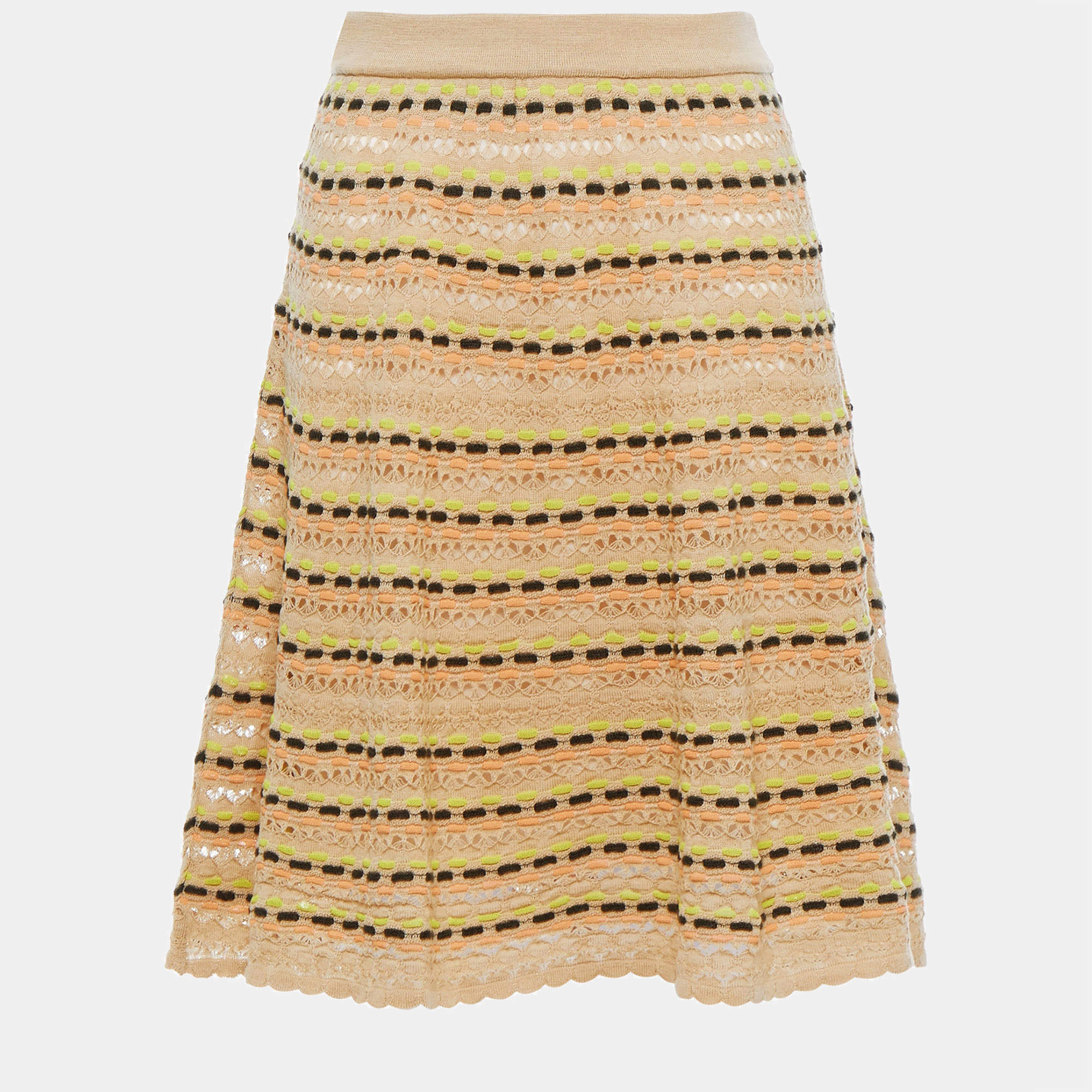 Pre Owned M Missoni Wool Mini Skirts 46