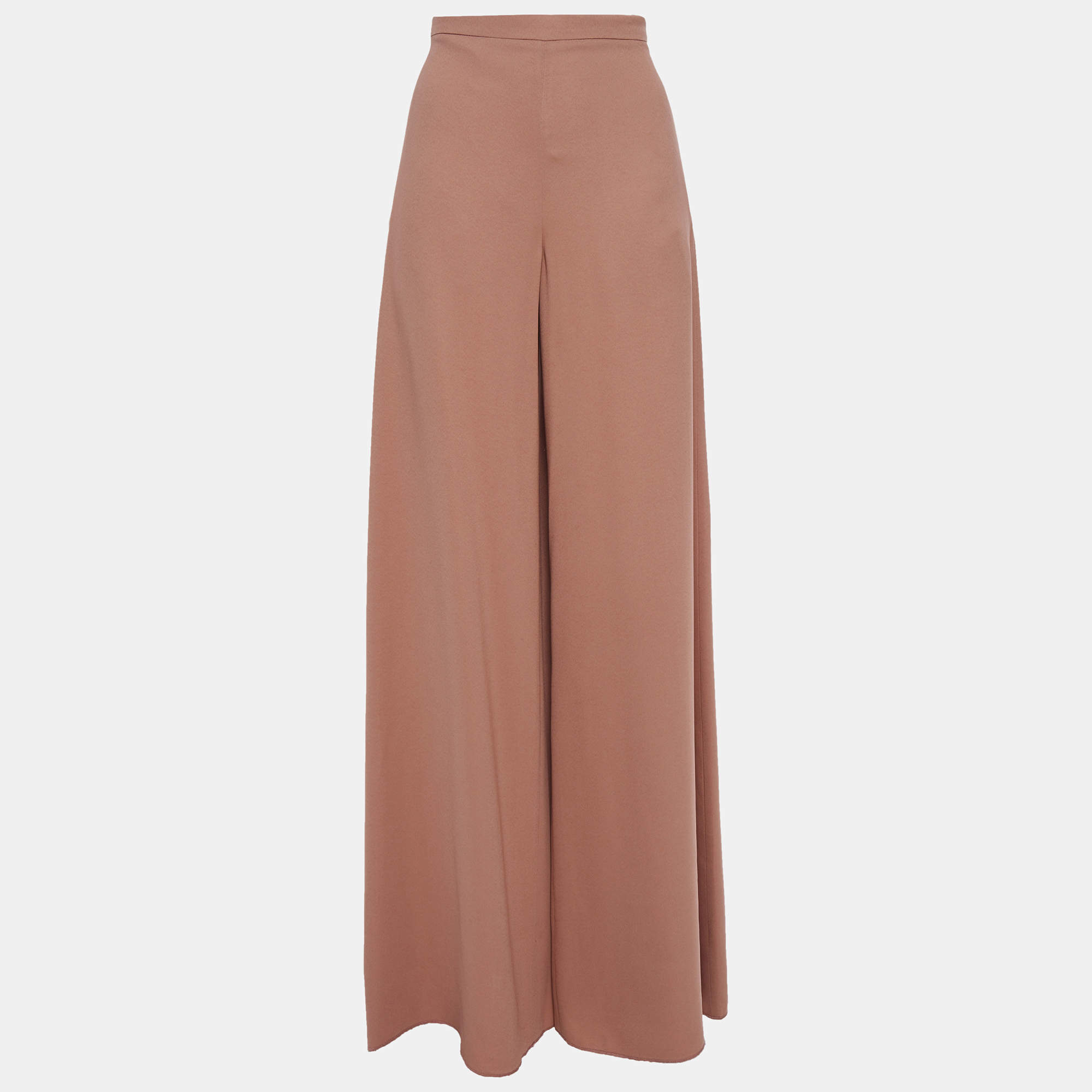 Pre Owned M Missoni Pink Crepe Wide Leg Pants S (IT 40)