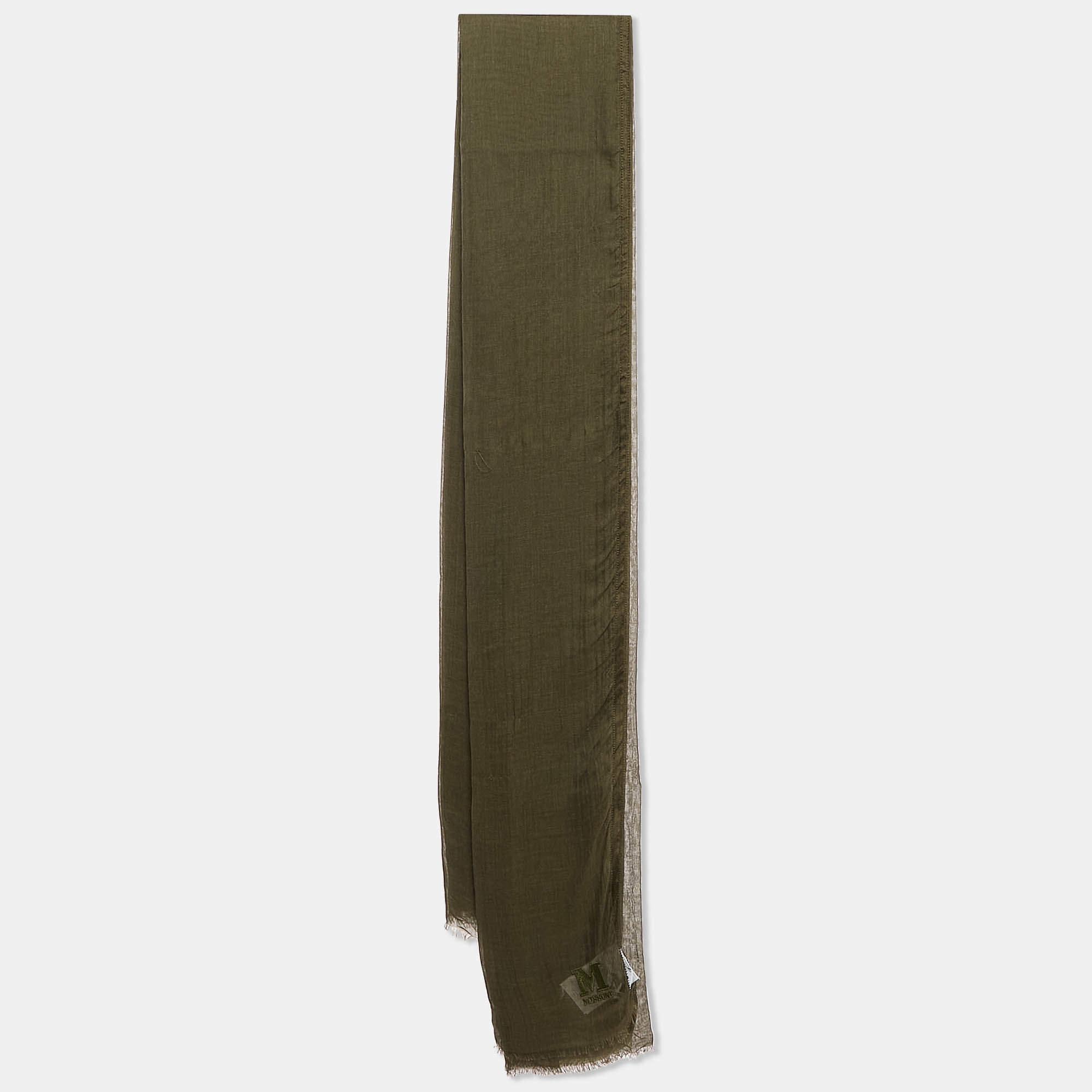 M Missoni Khaki Green Modal Shawl One Size 