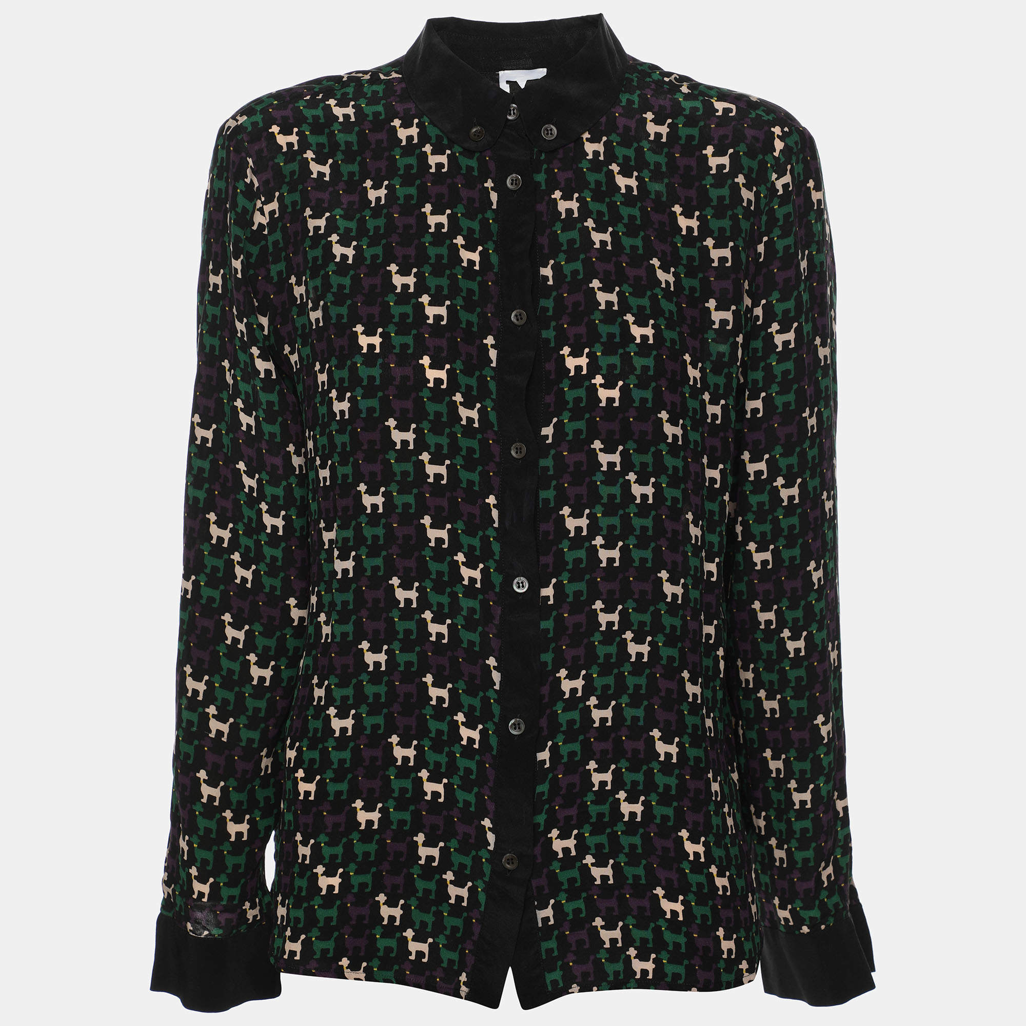 M Missoni Multicolor Silk Long Sleeve Shirt M
