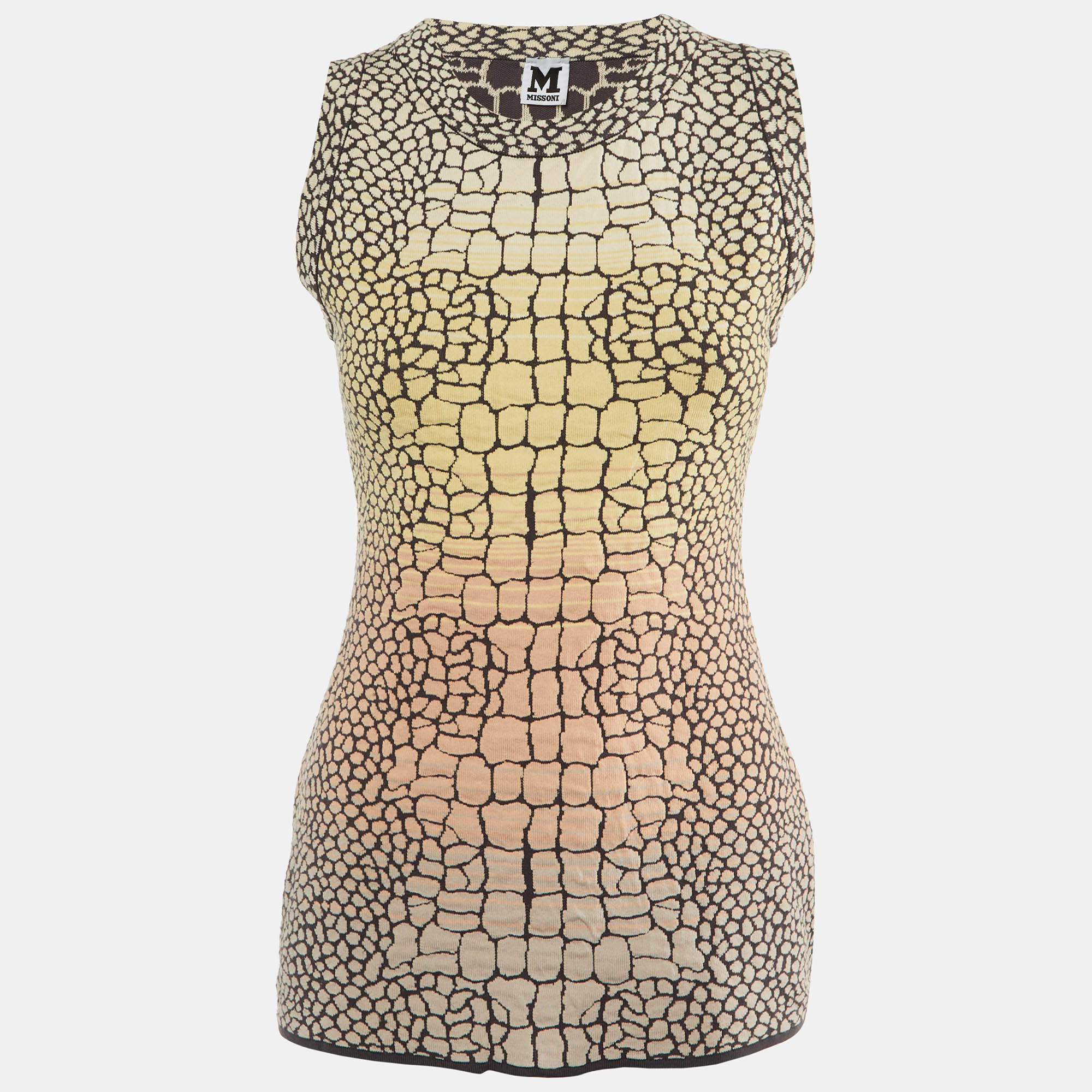 M Missoni Multicolor Ombre Jacquard Knit Sleeveless Top M 