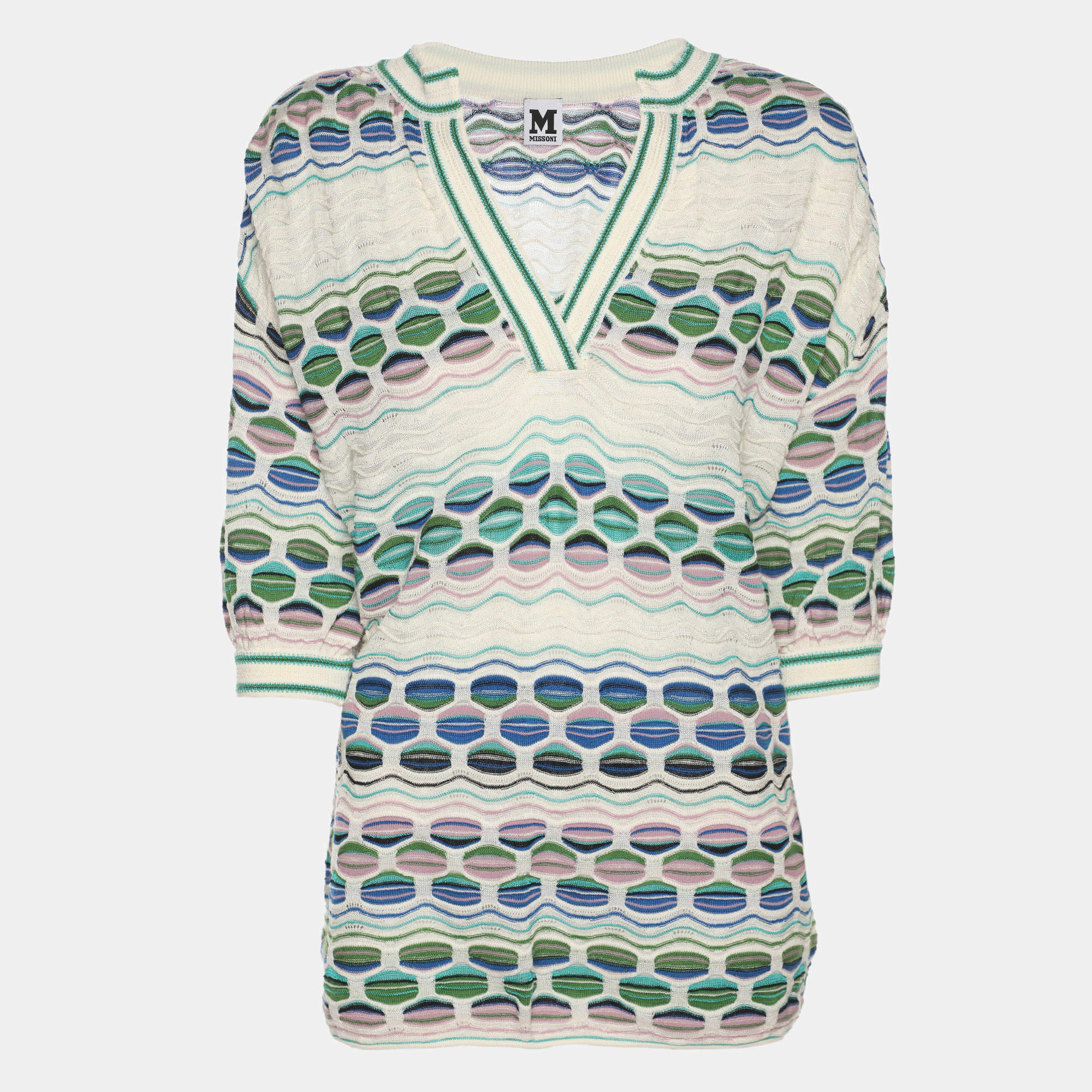 Pre Owned M Missoni Multicolor Knit Tunic S
