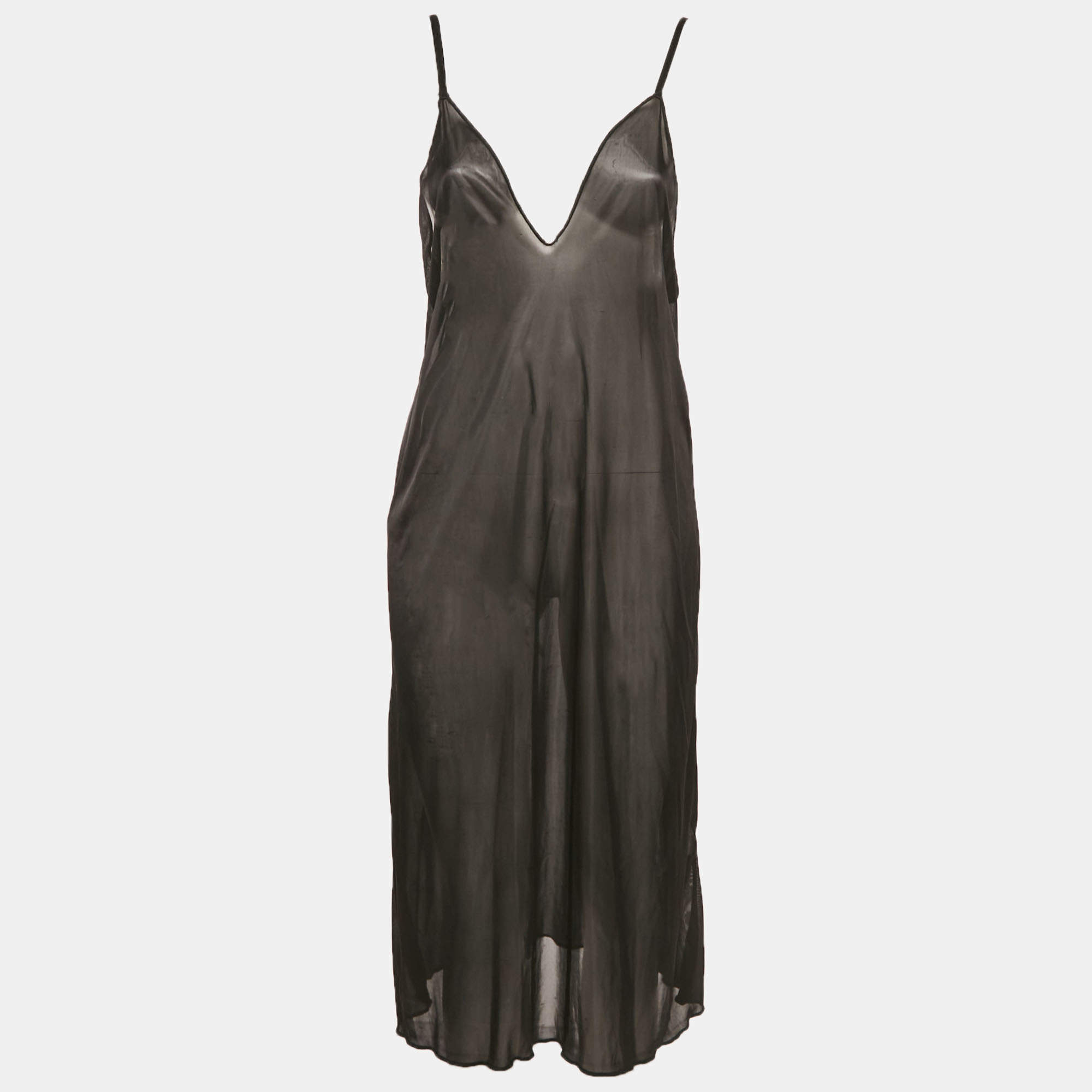 مملوكة مسبقًا فستان أم ميسوني بنقشة تريكو أبيض/أزرق داكن بياقة مفتوحة ميدي مقاس كبير - لارج