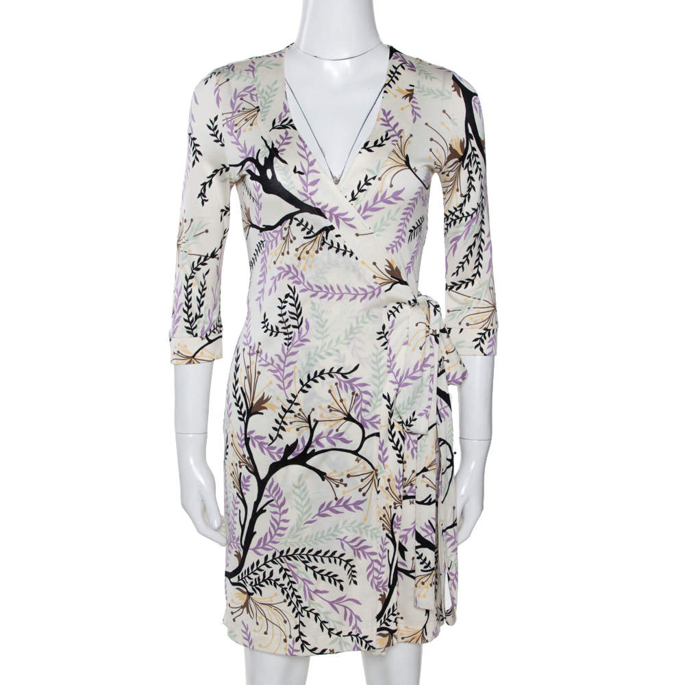 Pre Owned M Missoni Multicolor Printed Silk Jersey Wrap Dress S