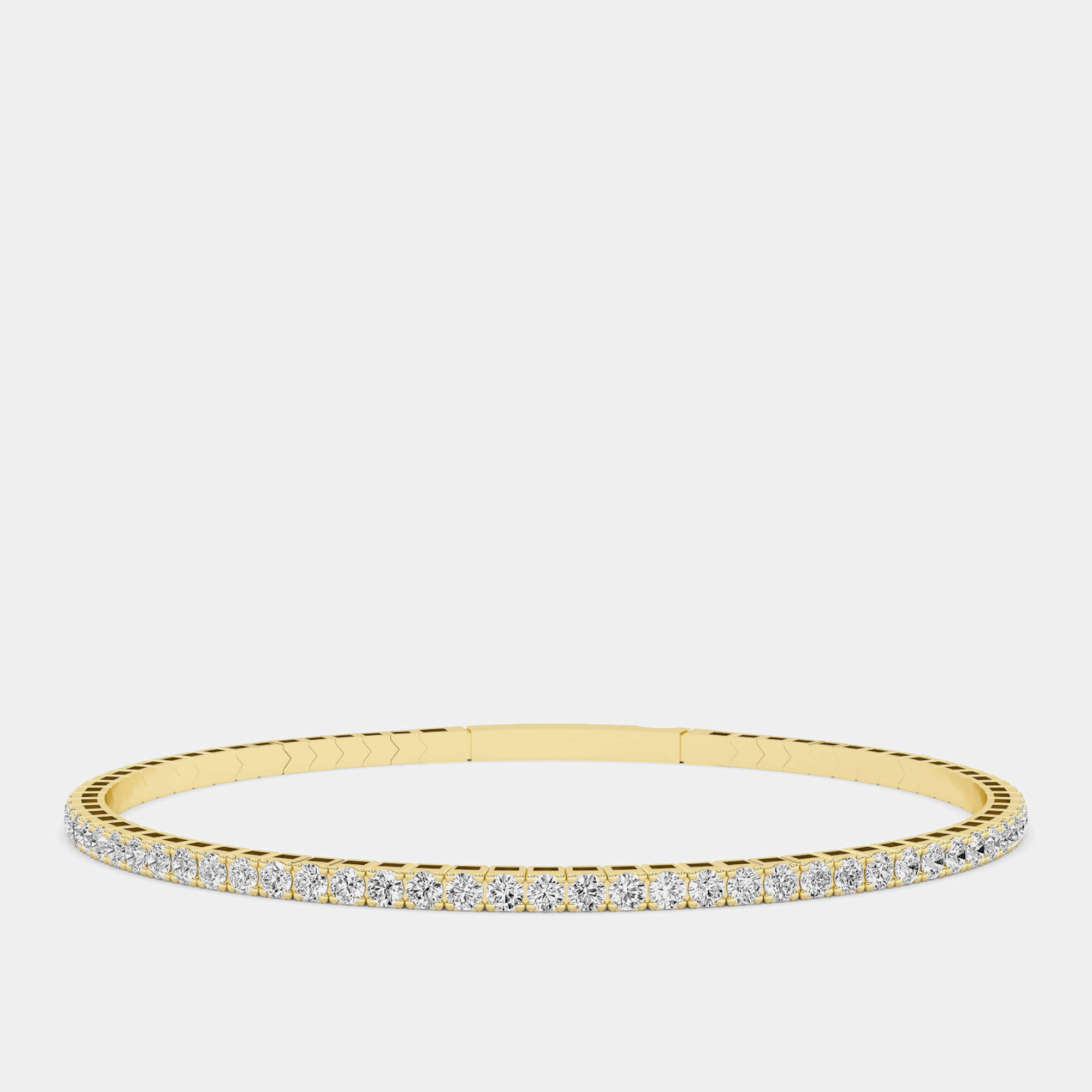 14K Flex 6.5" Lab Grown Diamond Bangle (2.00 Ctw)