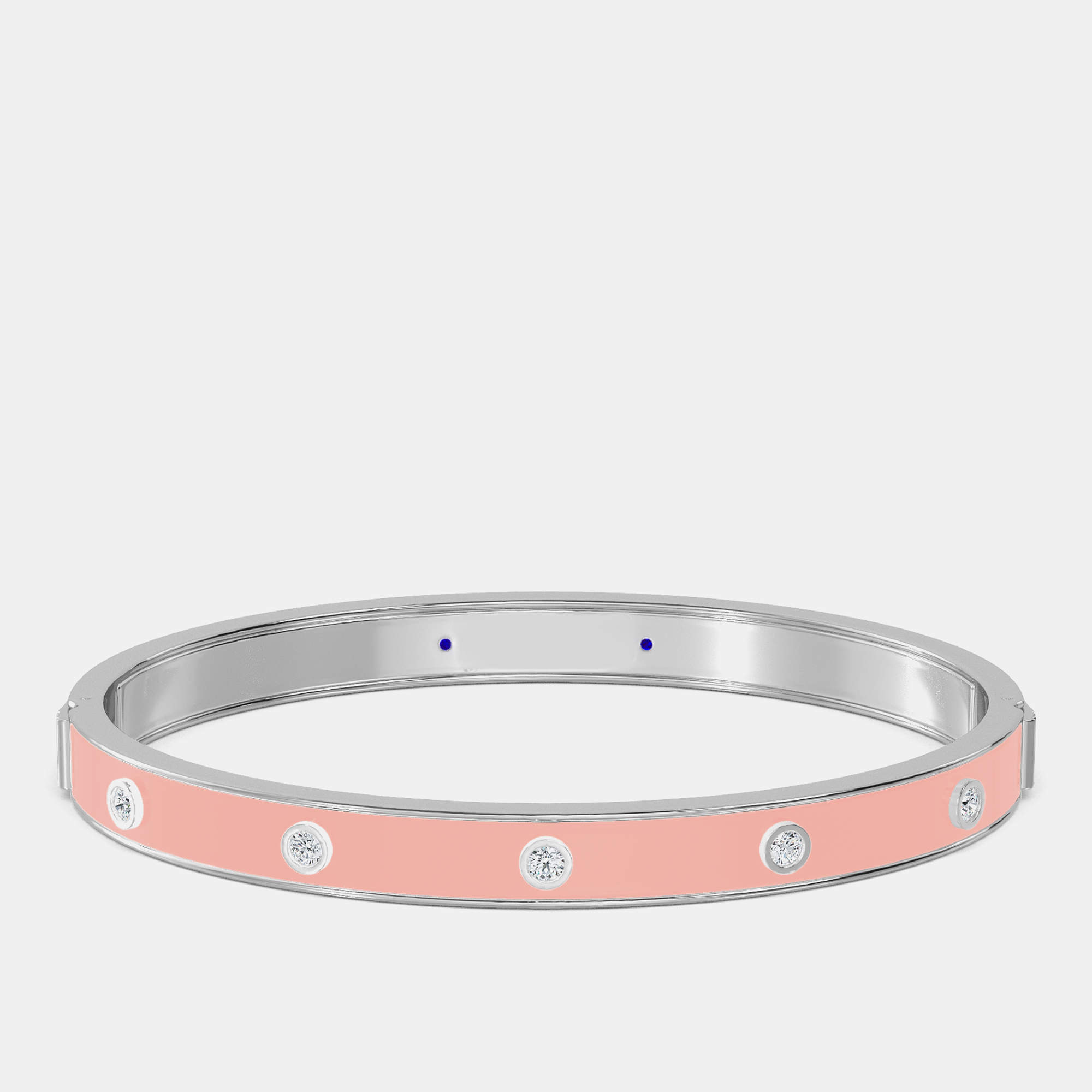 مملوكة مسبقًا سوار سيراميك مطلي بالذهب عيار 14K والفضة الإسترلينية 925 بحافة مفصلية