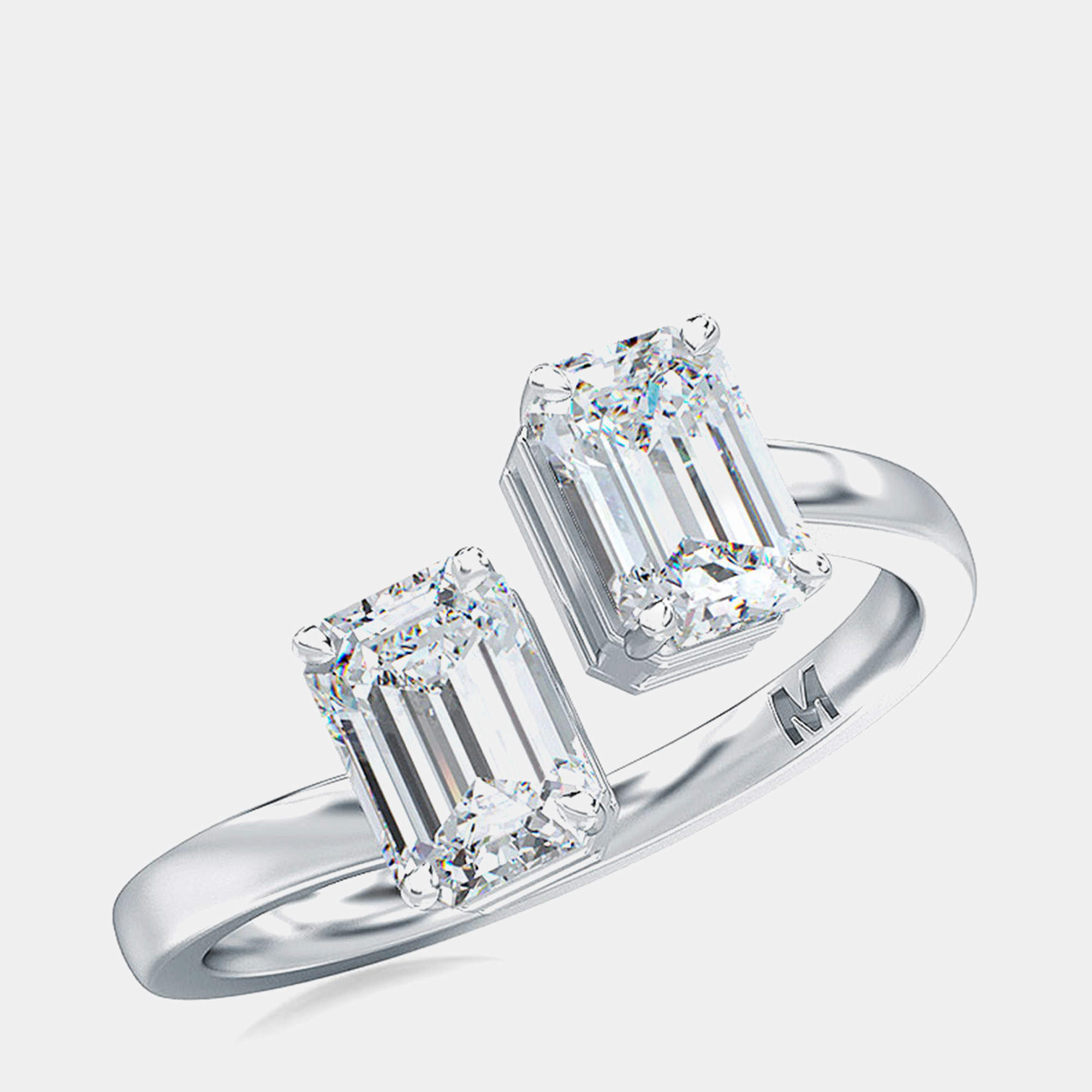 Pre Owned 14K Two Stone Solitaire Ring Set (1/3 ctw) US 7