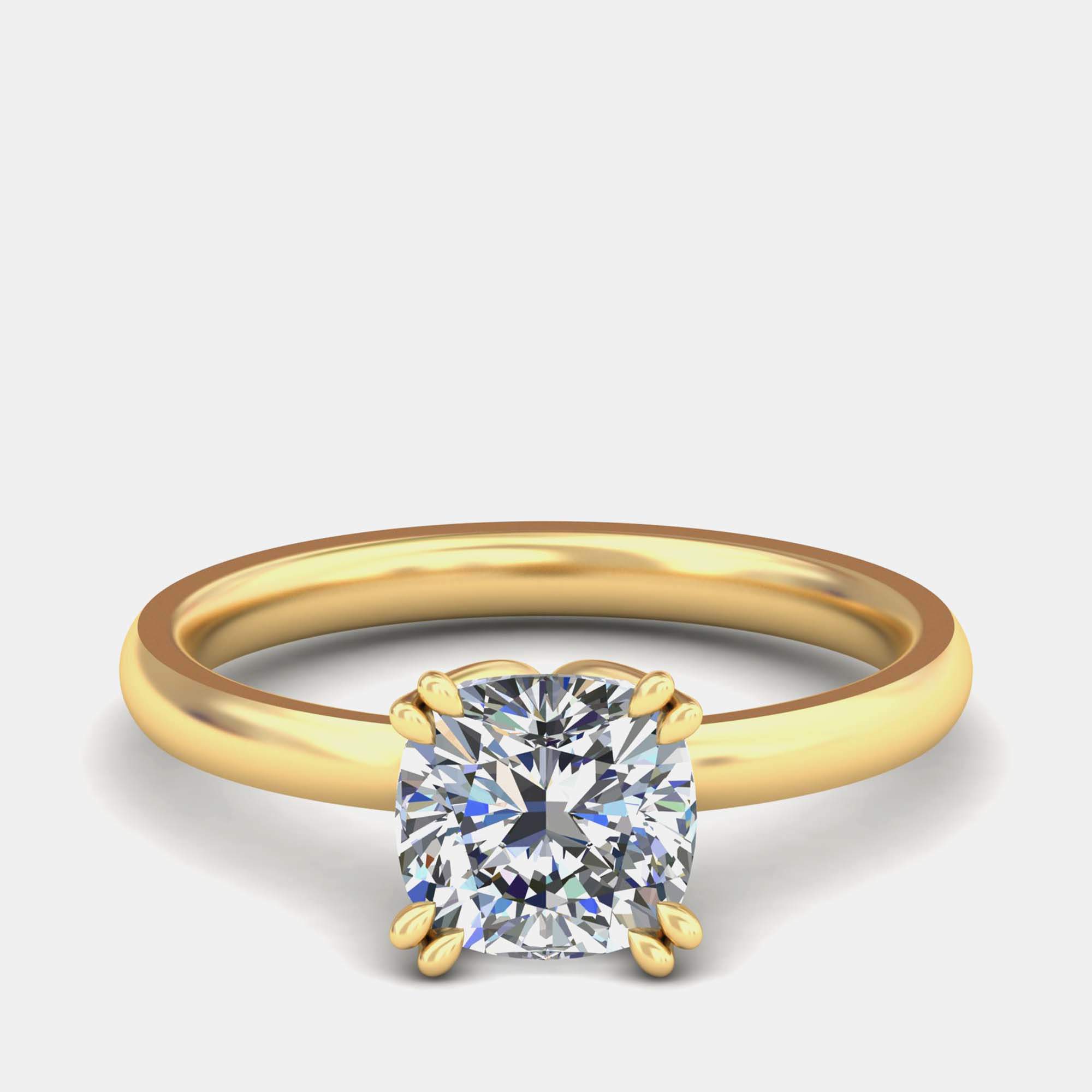 Pre Owned 14K Cushion Solitaire Ring (1.5 ctw) US 7
