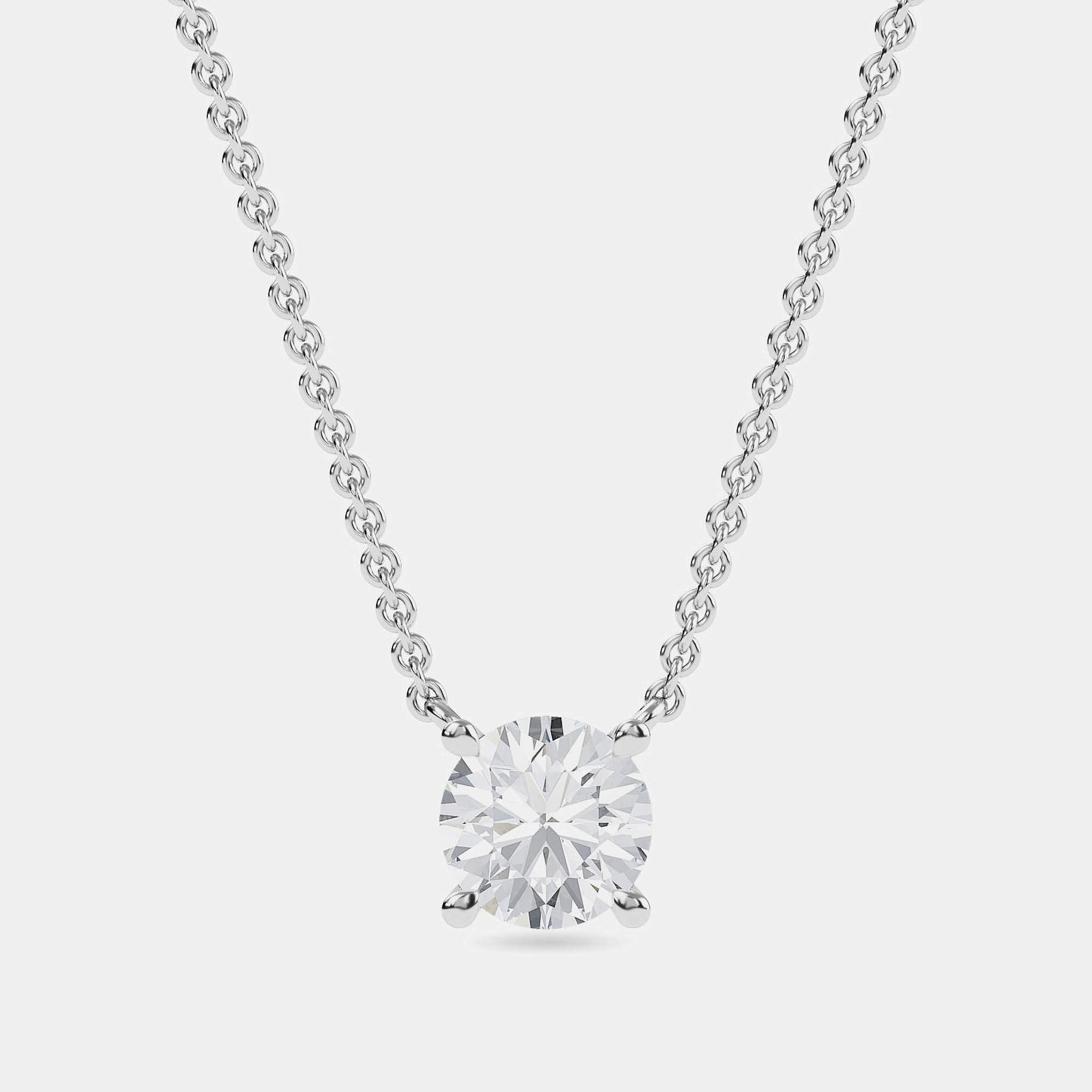 Pre Owned 7.00 Ct Round 14K White Gold Lab Grown Diamonds Solitaire 4 Prong Pendant
