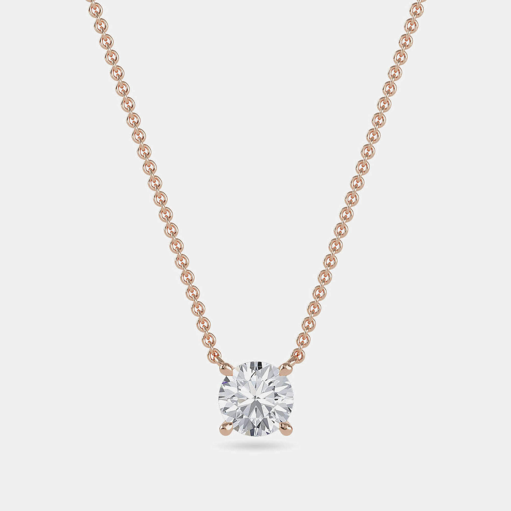 Pre Owned 6.00 Ct Round 14K Rose Gold Lab Grown Diamonds Solitaire 4 Prong Pendant