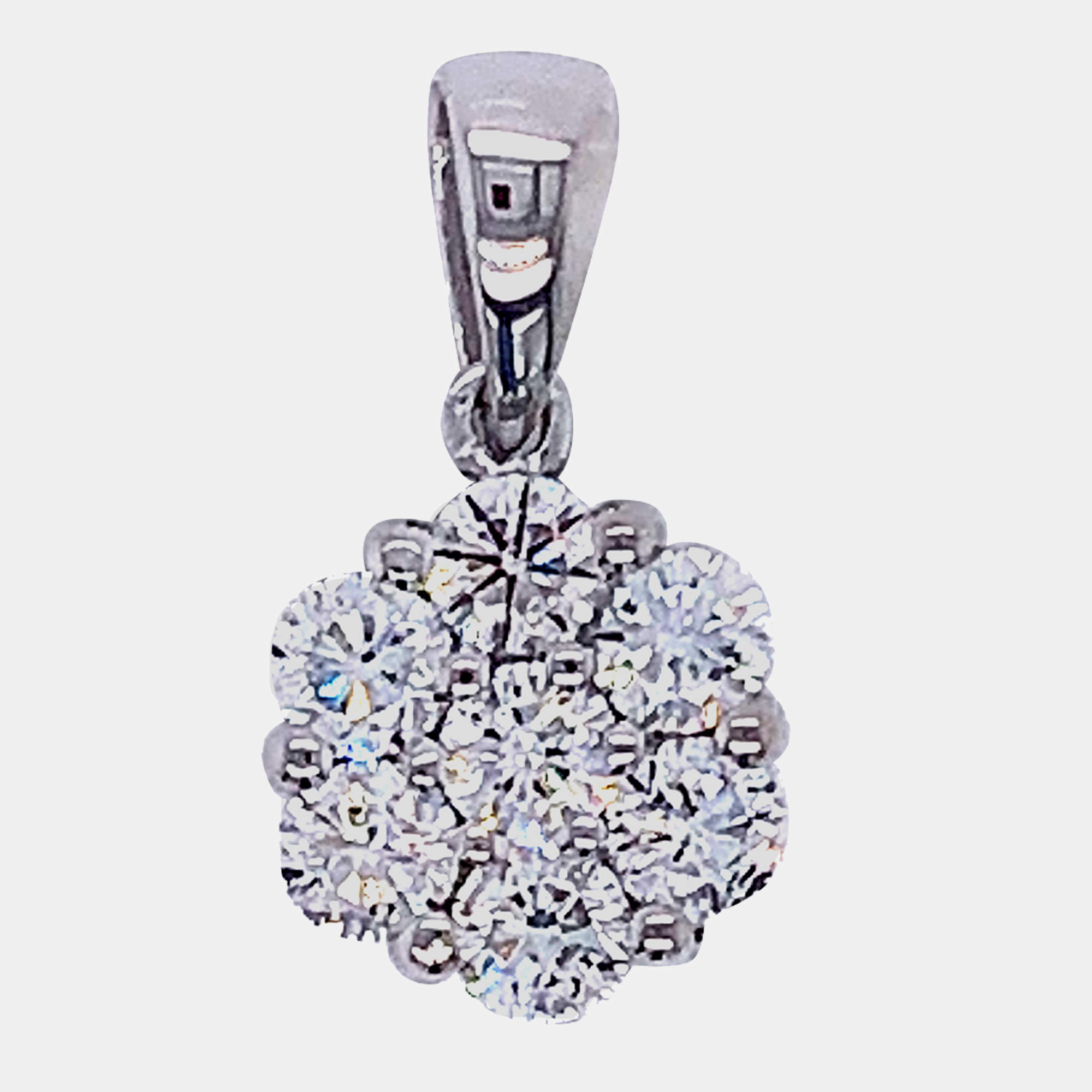 7 Stone Cluster Lab Grown Diamonds Pendant (3/4 Ctw) 