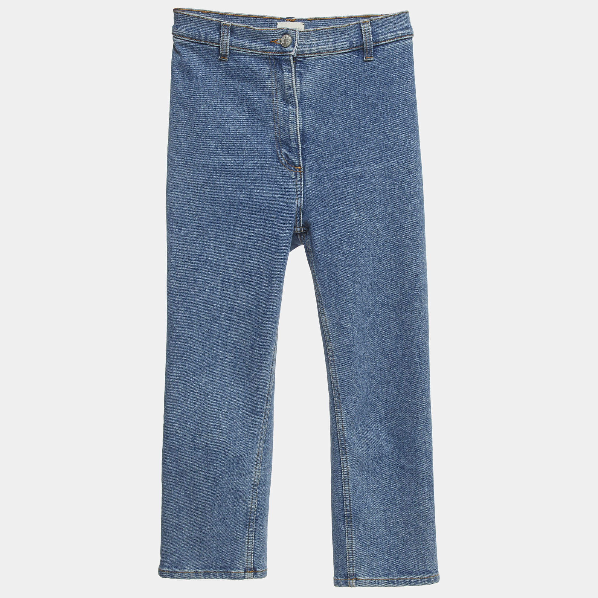 مملوكة مسبقًا Magda Butrym Blue Denim Capri Jeans XS/Waist 25"