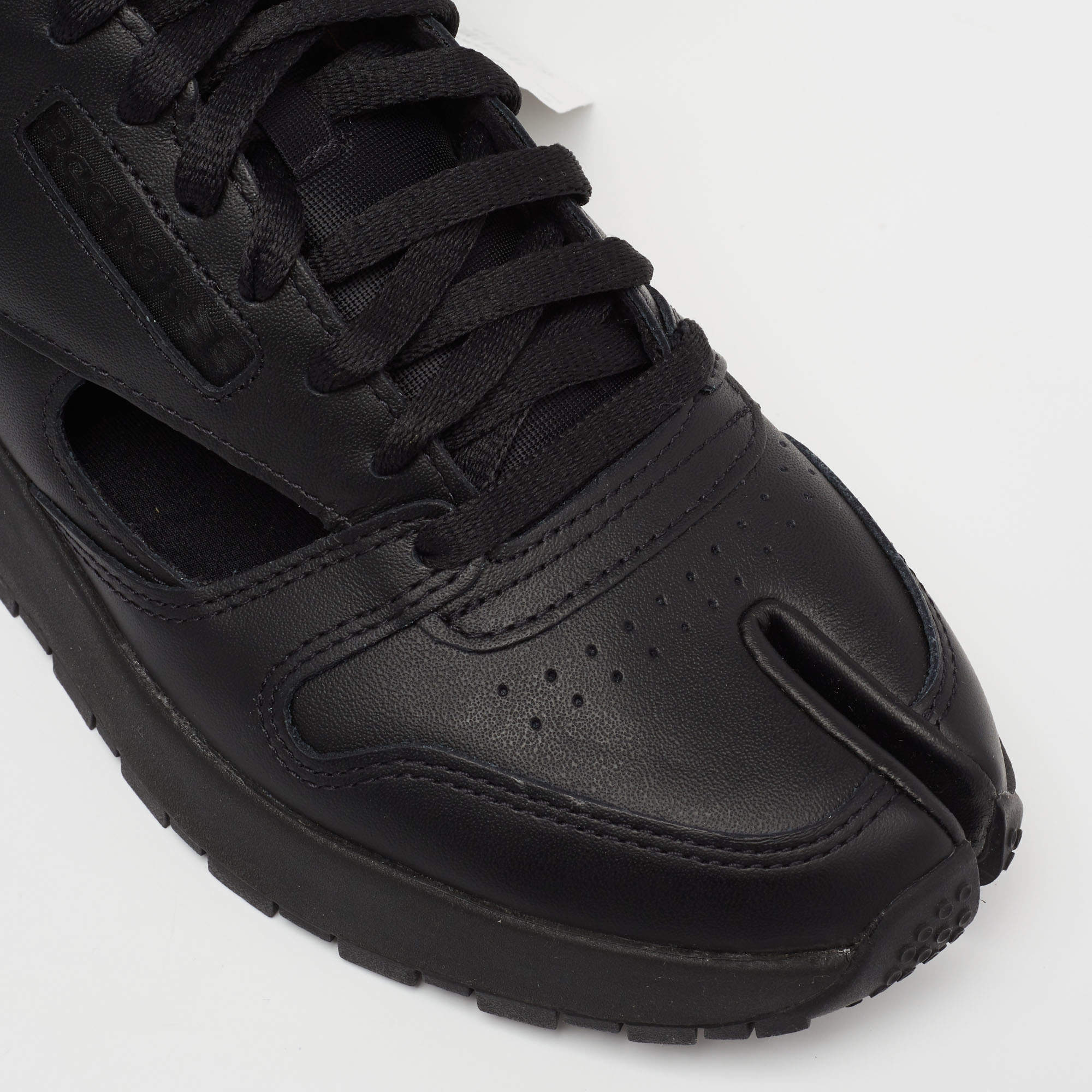 Maison Martin Margiela X Reebok Black Leather Tabi High Top