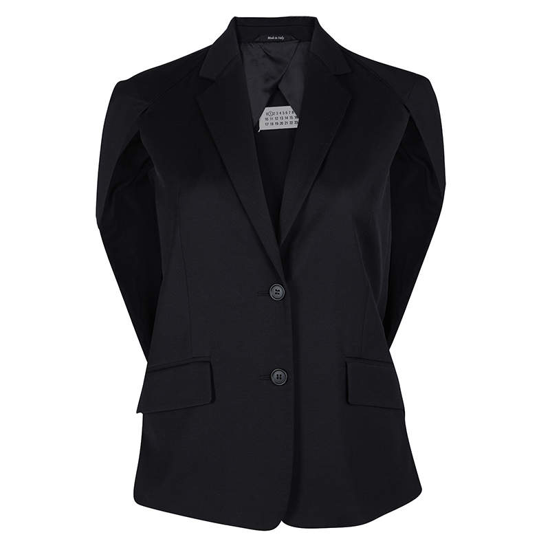 Pre Owned Maison Martin Margiela Black Cape Style Blazer M