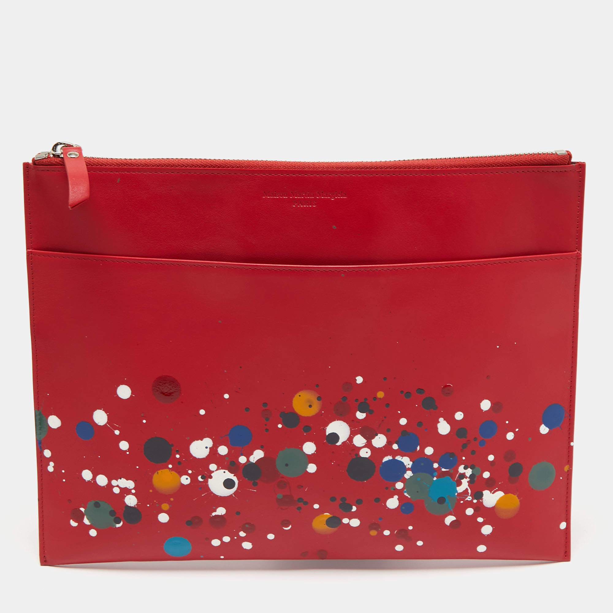 Maison Martin Margiela Red Leather Clutch