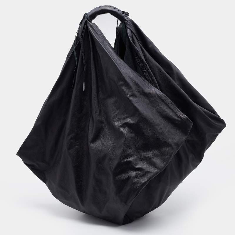 Pre Owned Maison Martin Margiela Black Suede Hobo