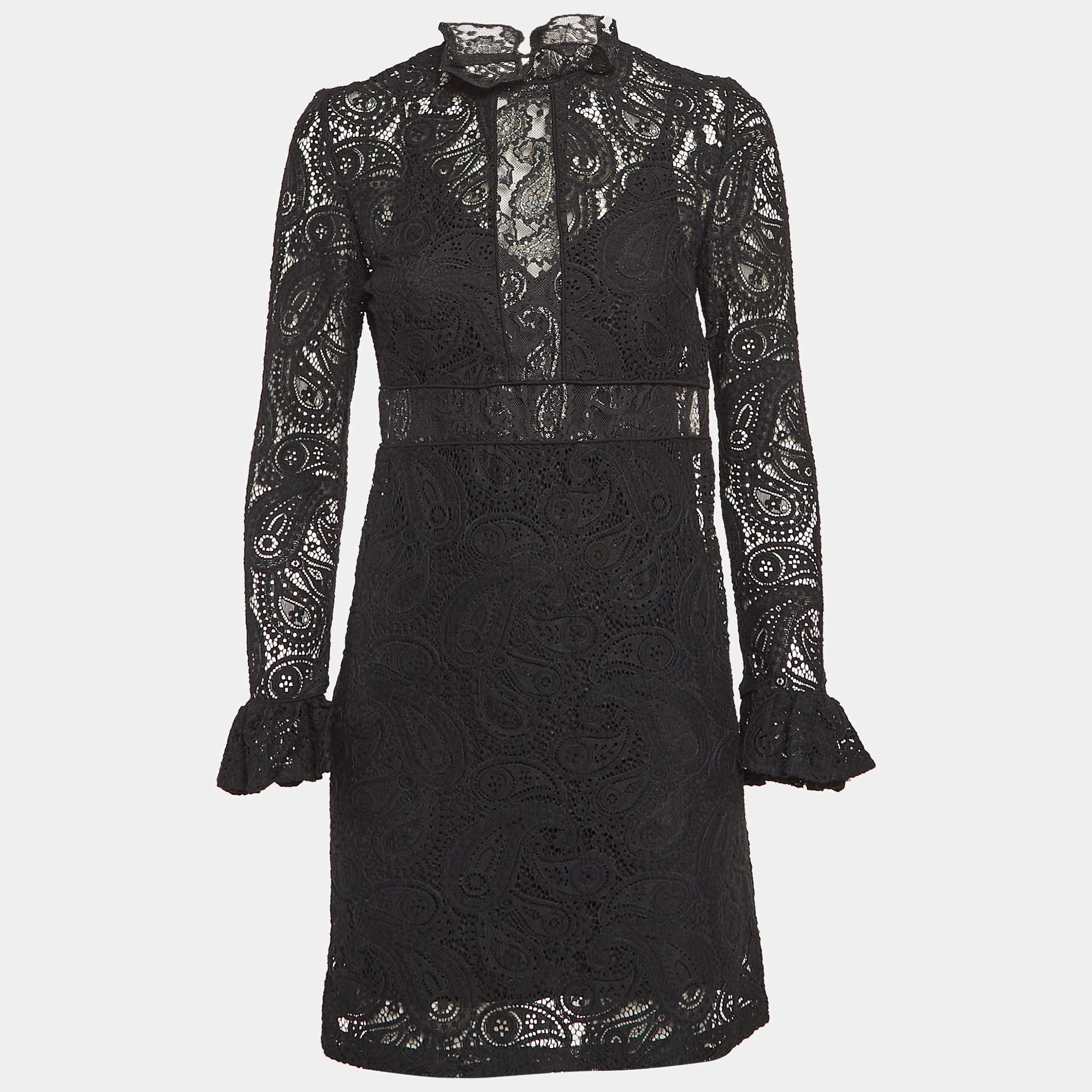 Maje black lace dress best sale