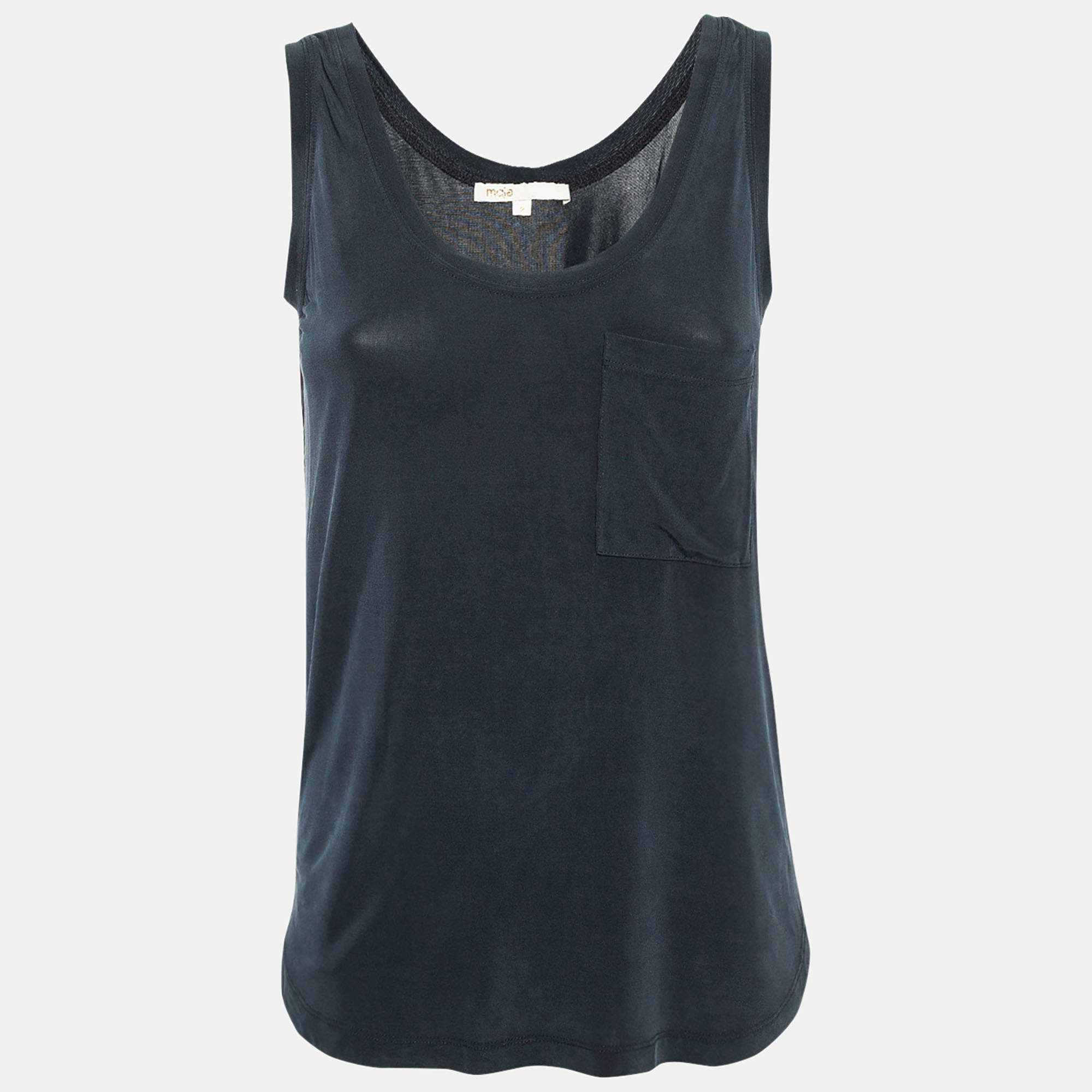 Maje Black Jersey Tableau Tank Top M