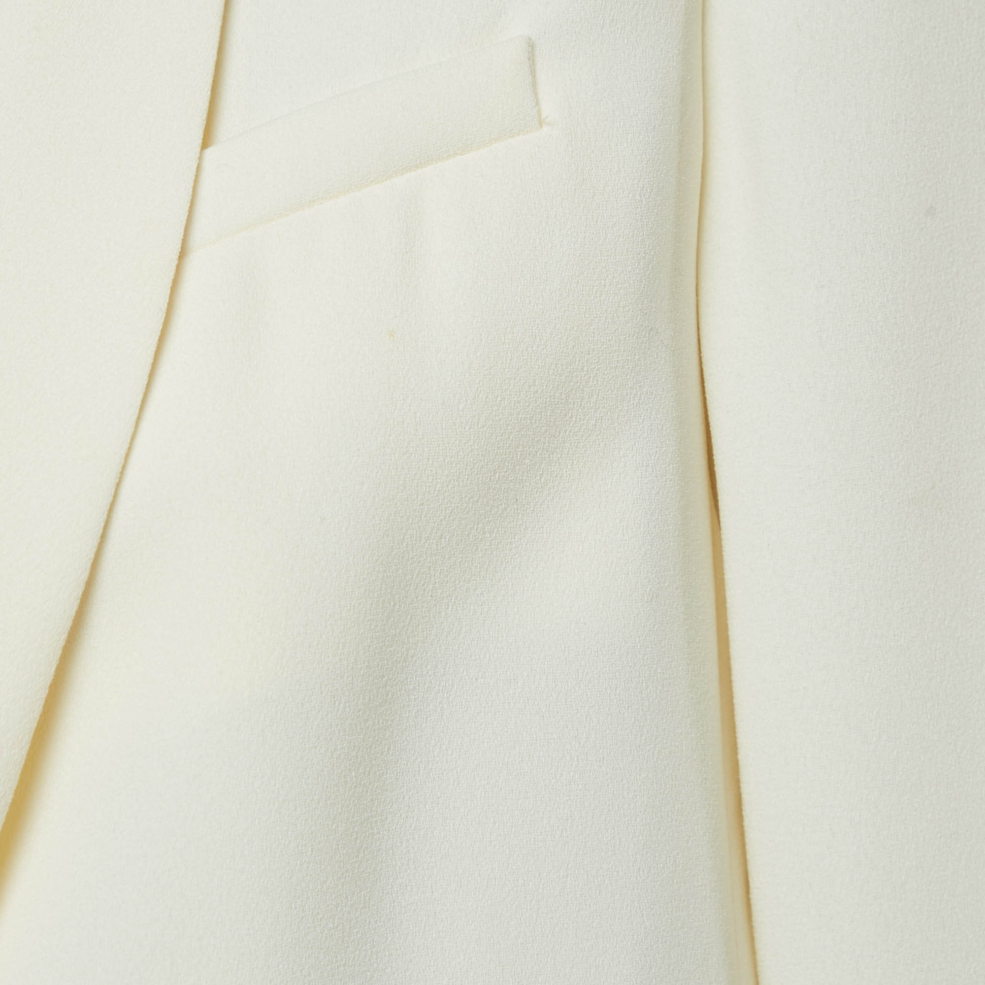 Pre Owned Maje Cream Crepe Lace Trimmed Blazer S