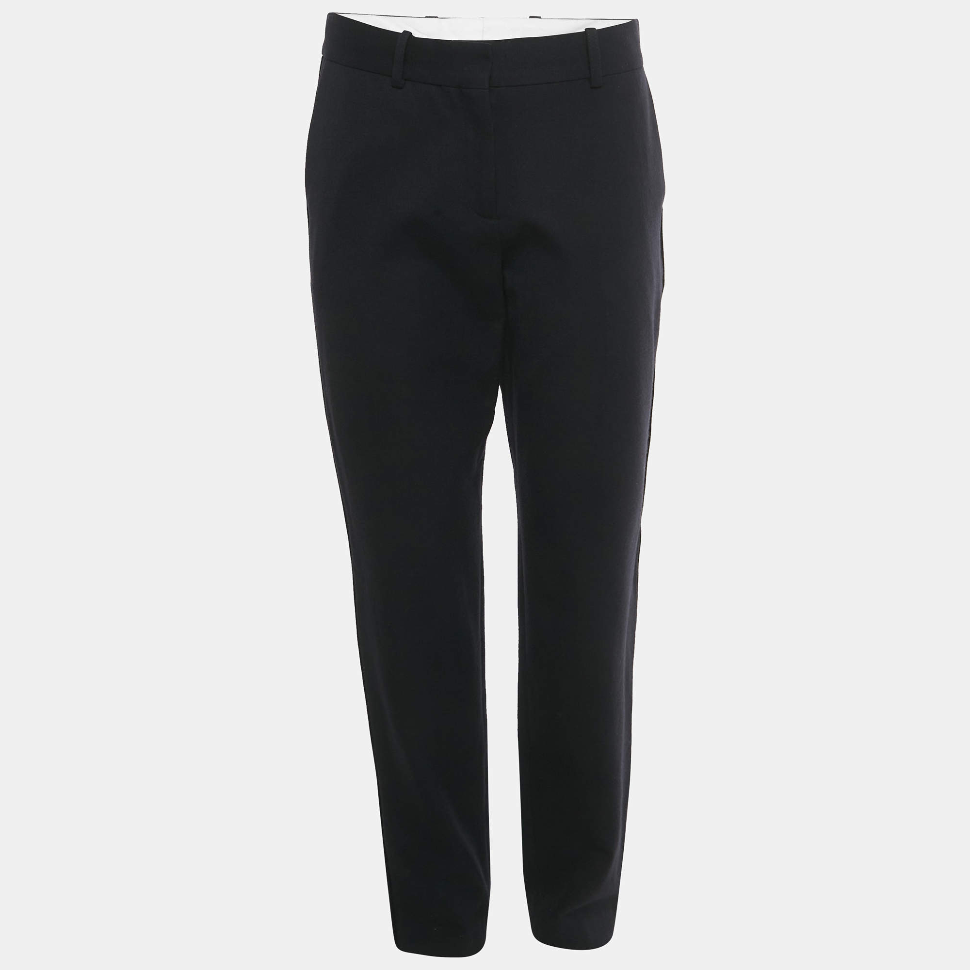 Pre Owned Maje Black Wool Formal Trousers M 