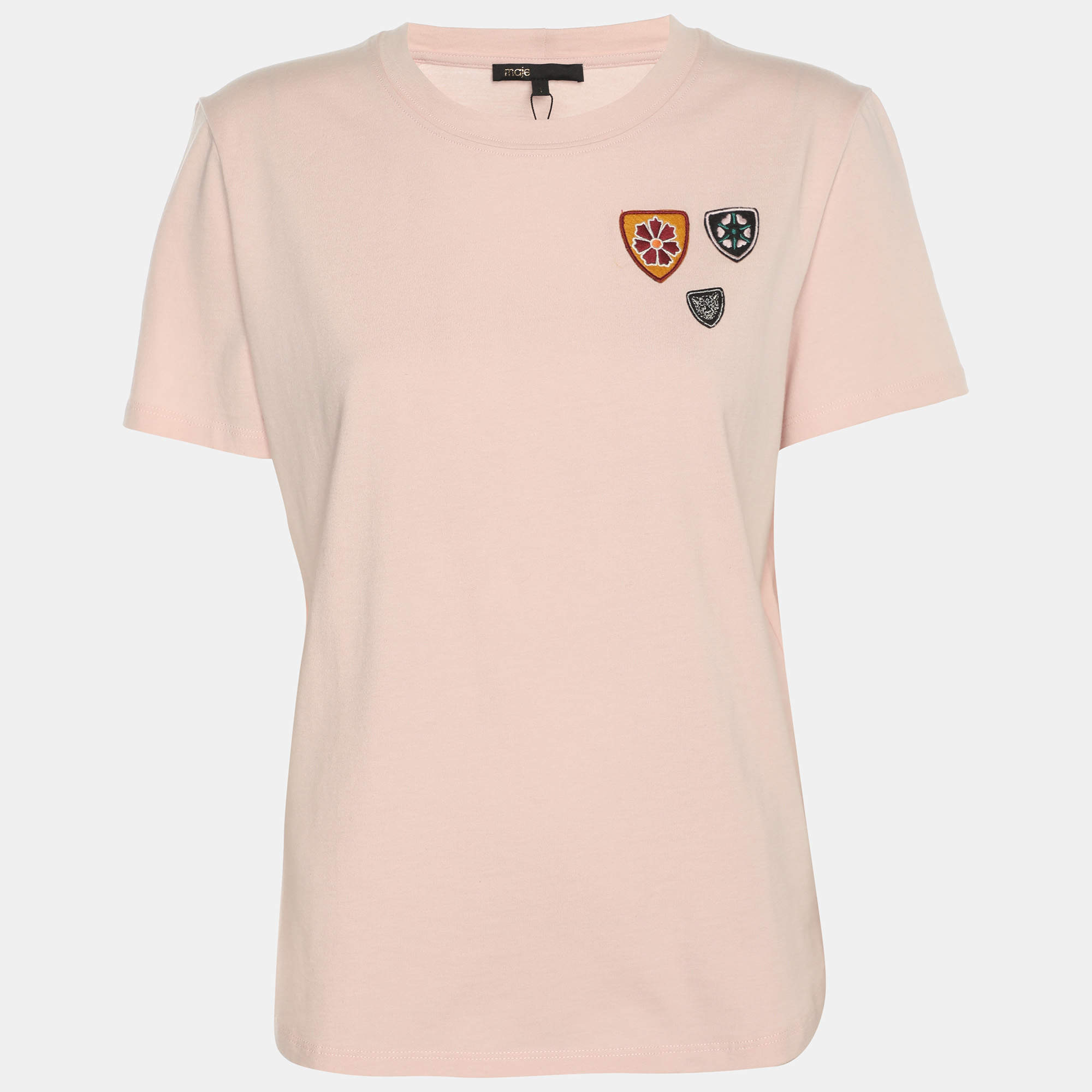 Pre Owned Maje Pink Jersey Top S