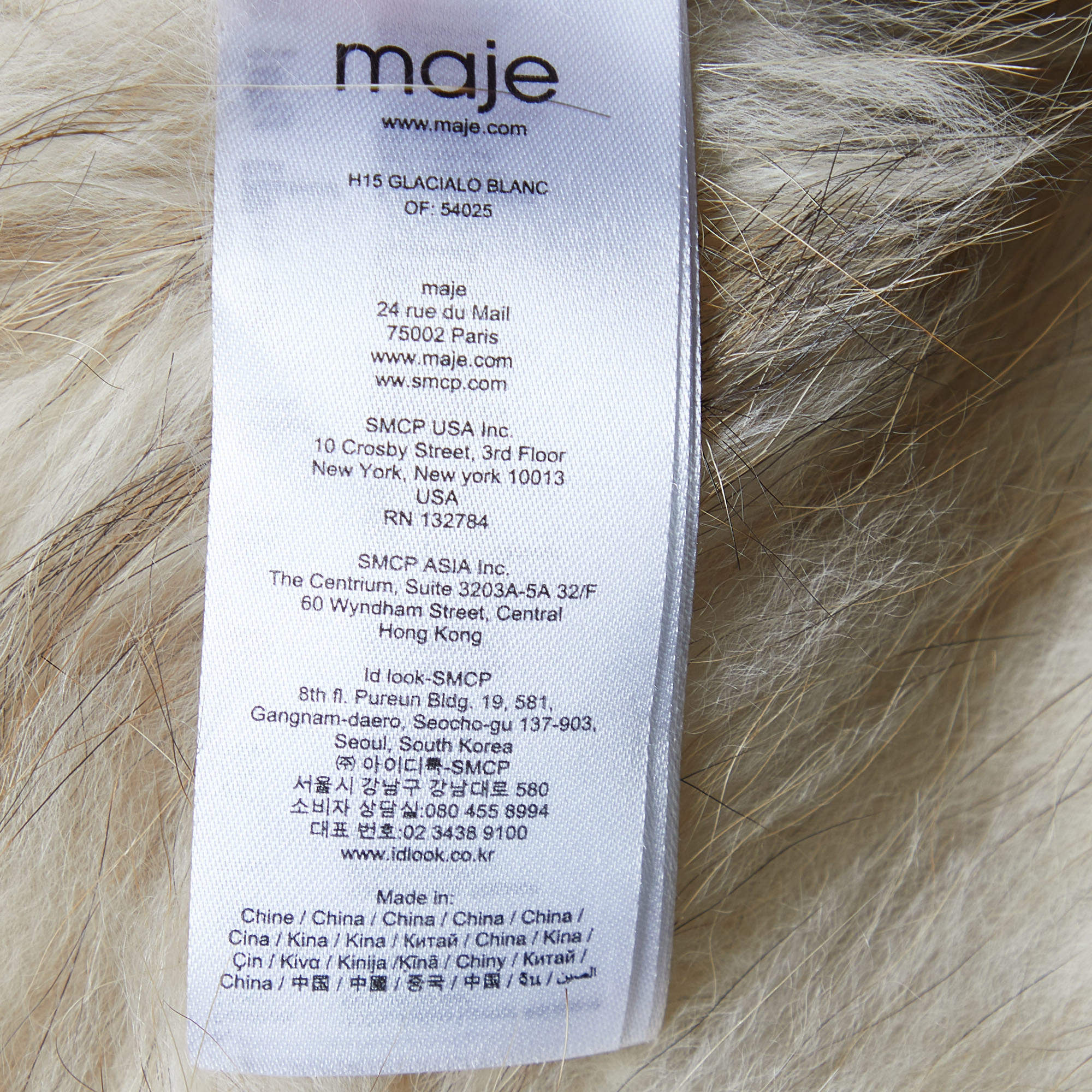 Pre Owned Maje Beige Raccoon Fur Sleeveless Jacket M