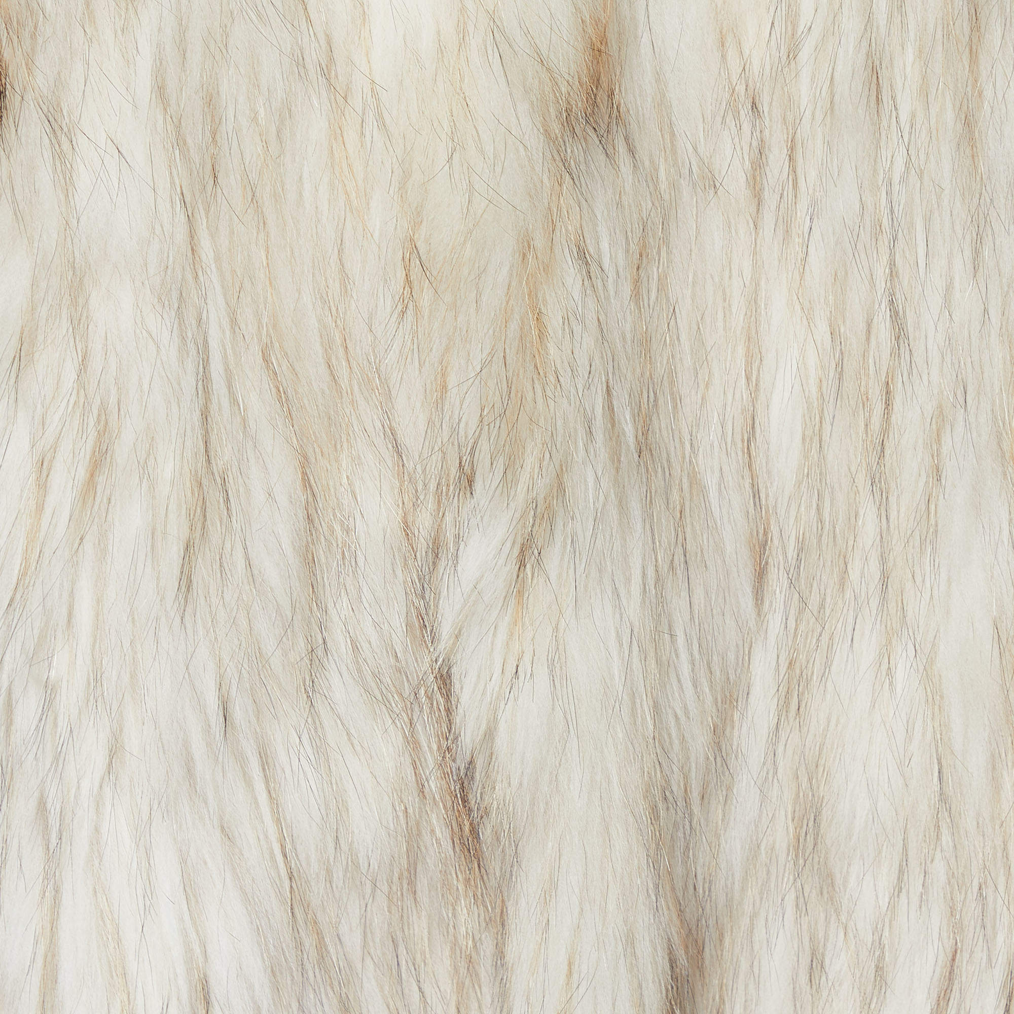 Pre Owned Maje Beige Raccoon Fur Sleeveless Jacket M