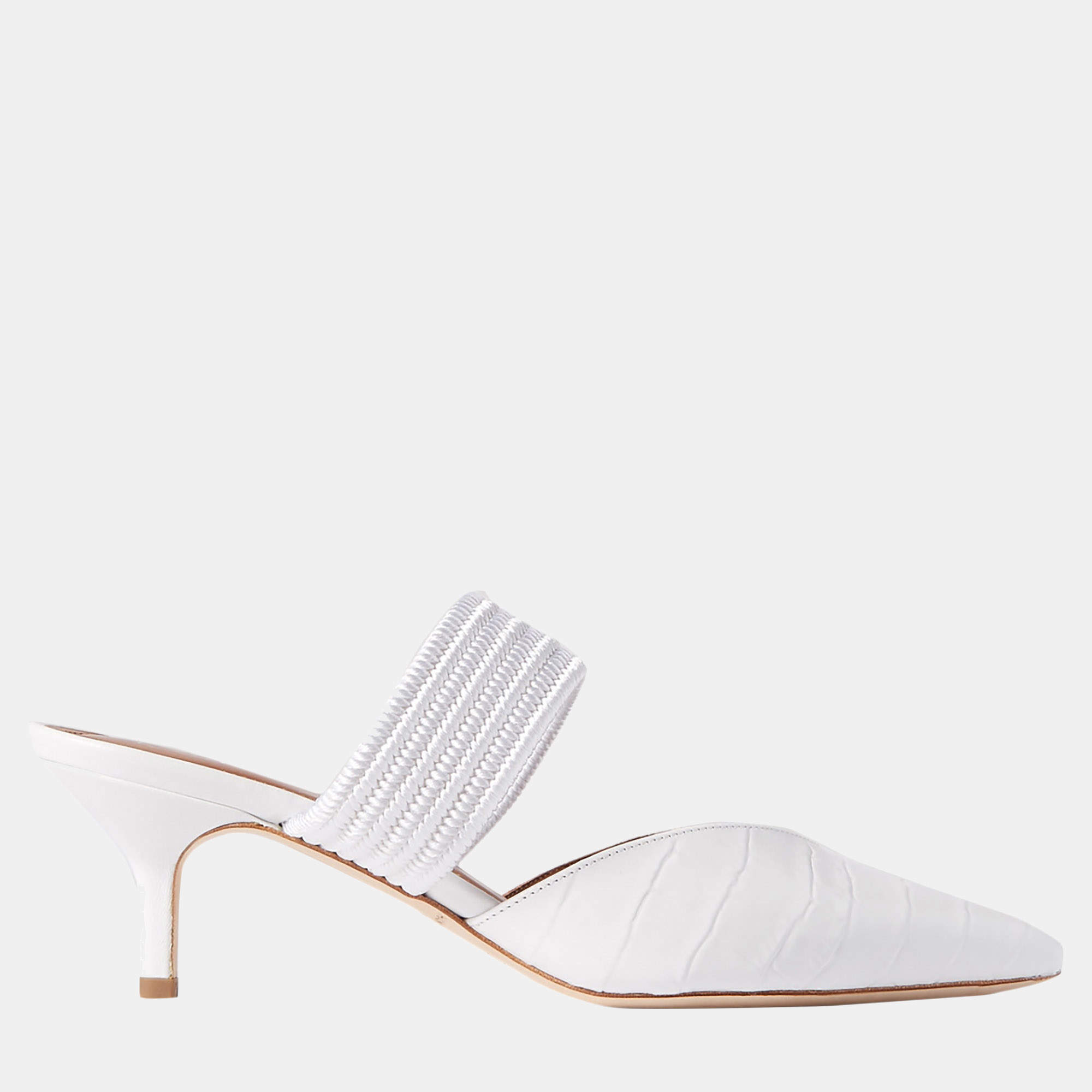 Pre Owned Malone Souliers Leather Flat Mules Size 40