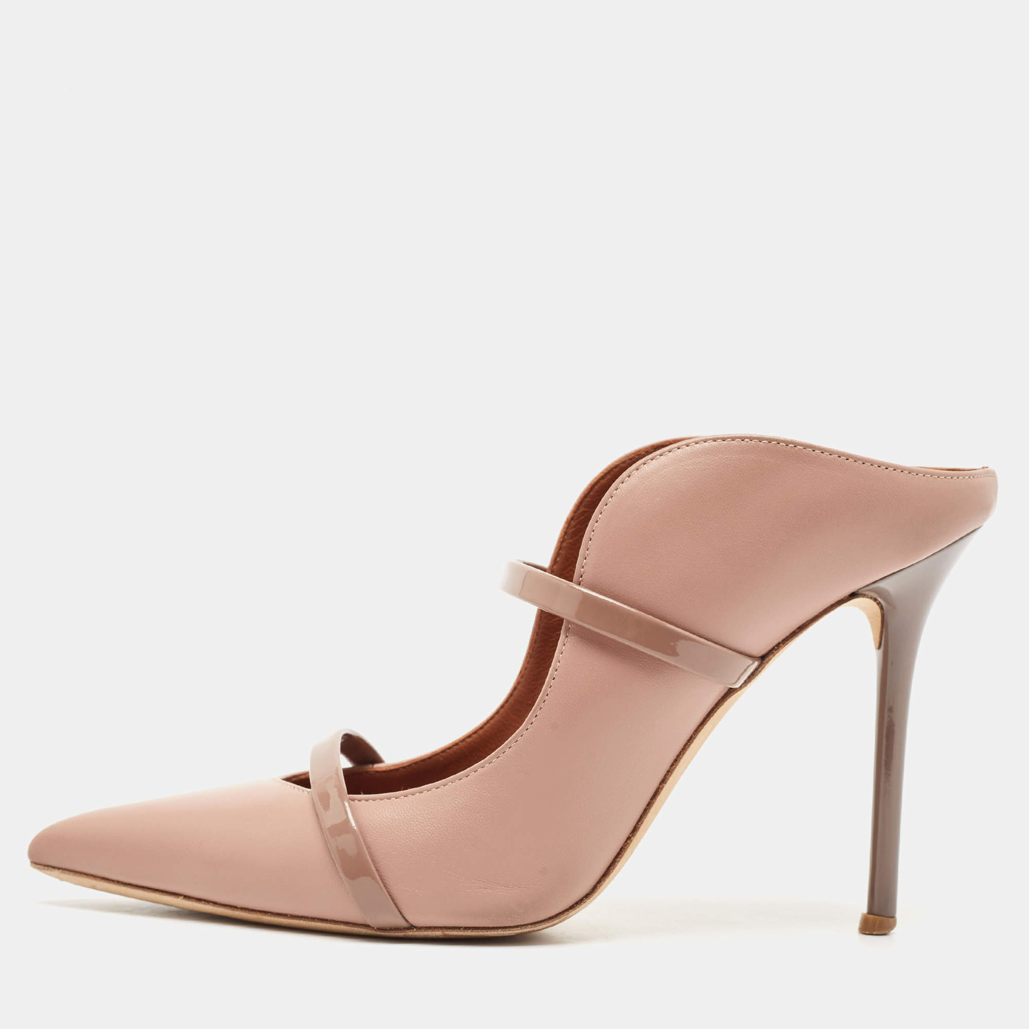 Pre Owned Malone Souliers Beige Leather Maureen Pumps Size 40