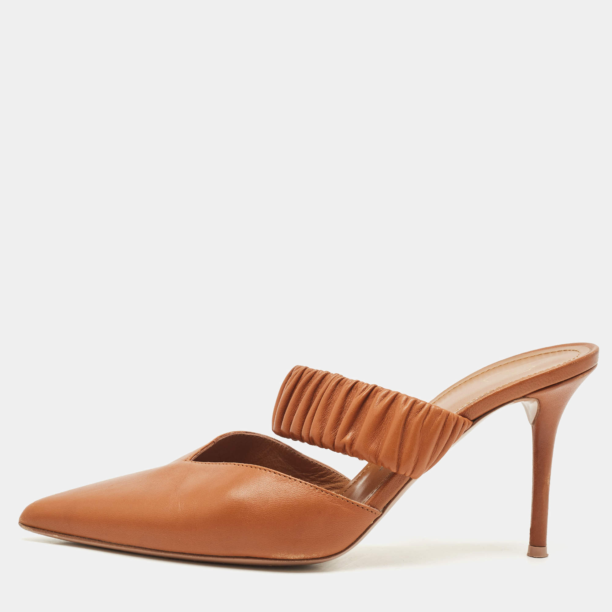 Malone Souliers Brown Leather Mathilda Mules Size 37
