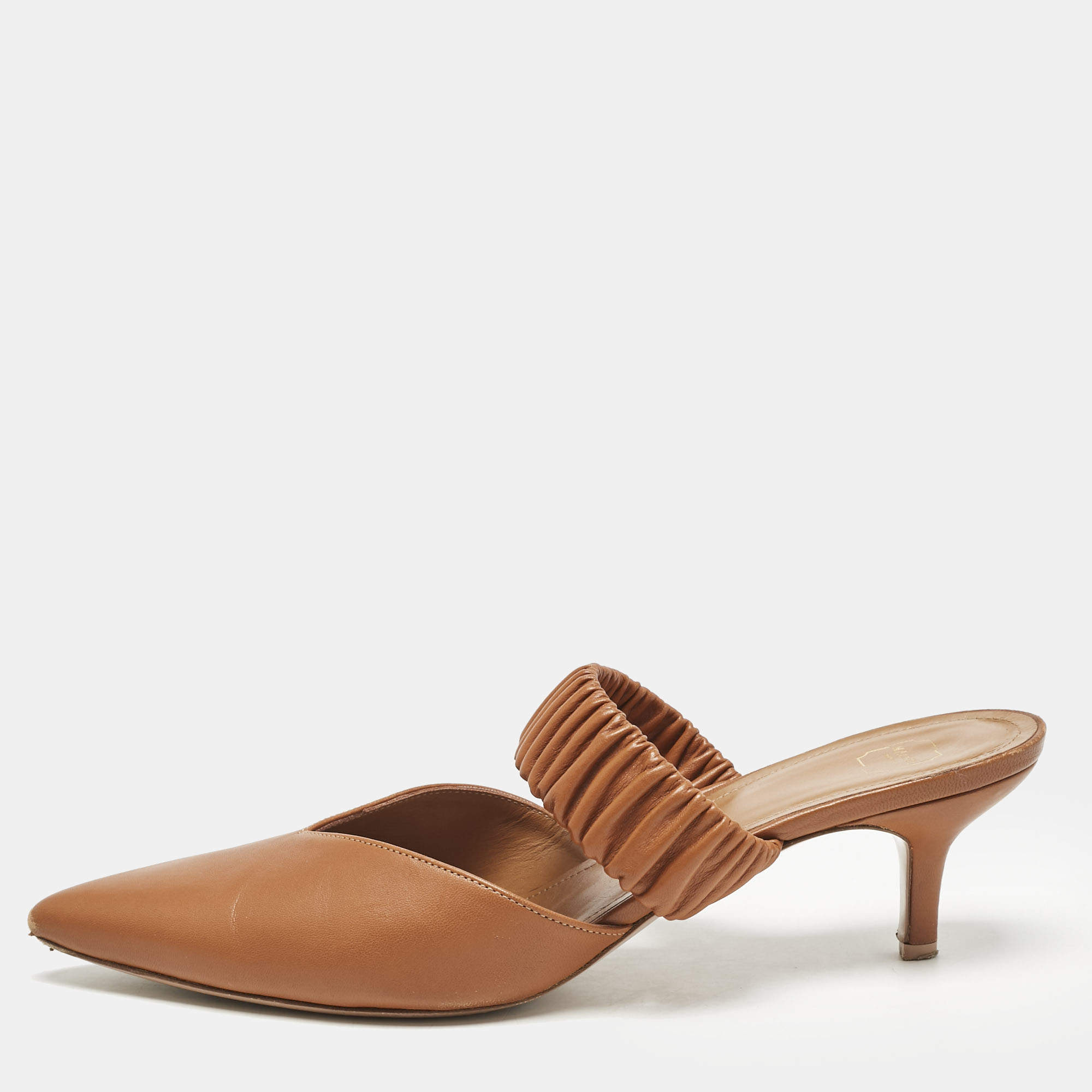 Malone Souliers  Brown Leather Matilda Mules Size 40.5