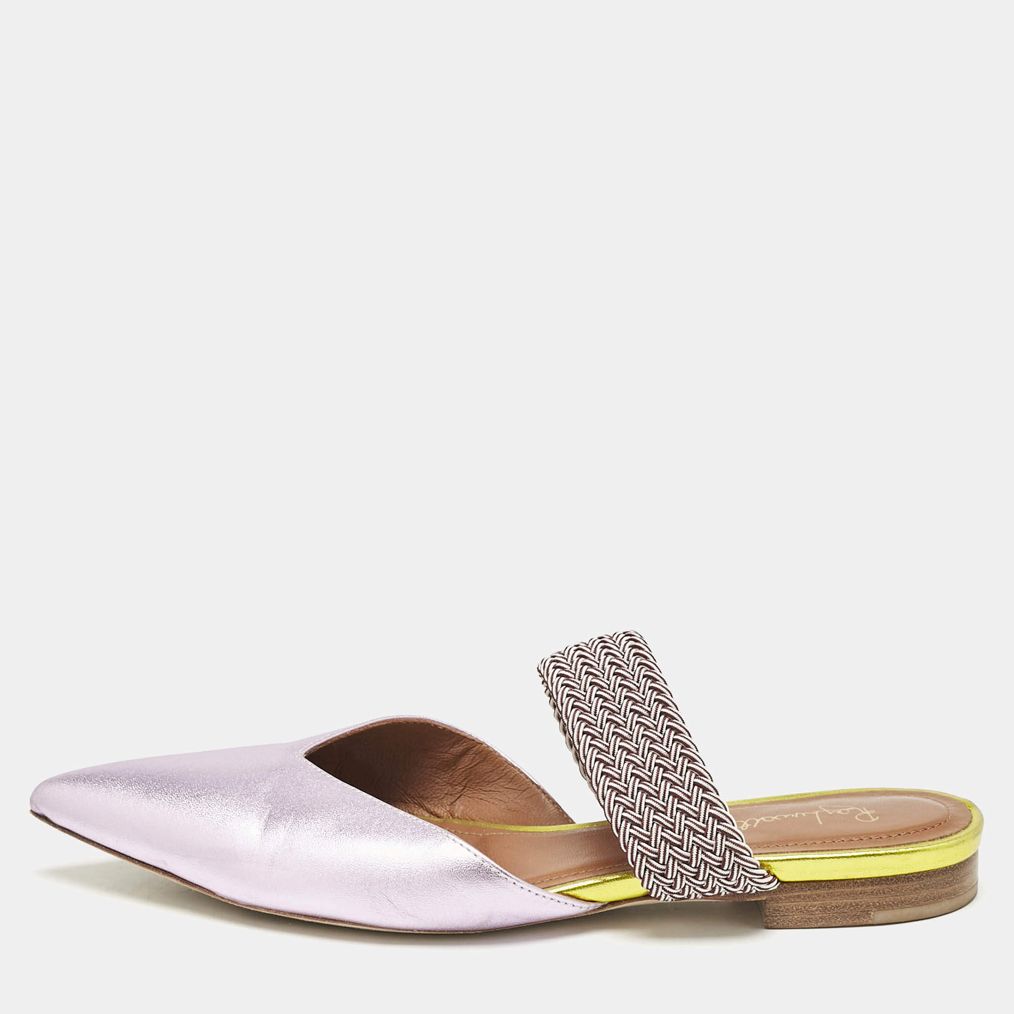 Malone Souliers Metallic Leather Maisie Mules Size 37.5