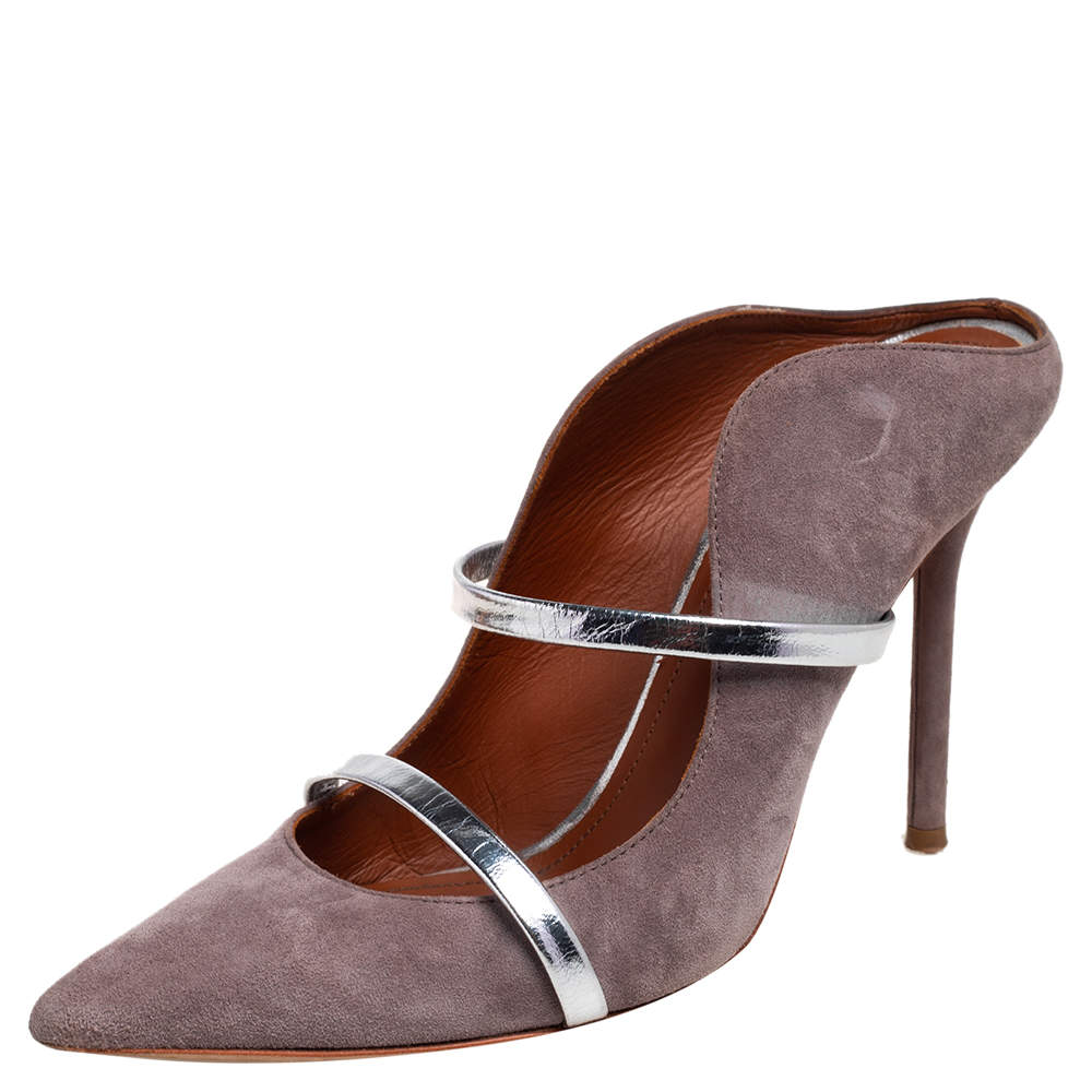 Pre Owned Malone Souliers Grey Suede Maureen Pumps Size 37