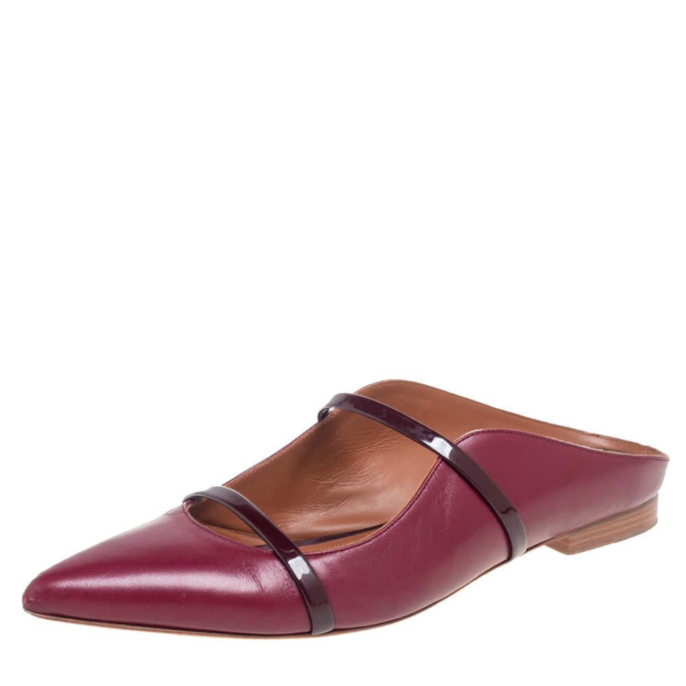 مملوكة مسبقًا حذاء سلايد مالون سولييه مورين جلد بنفسجي مقاس 40