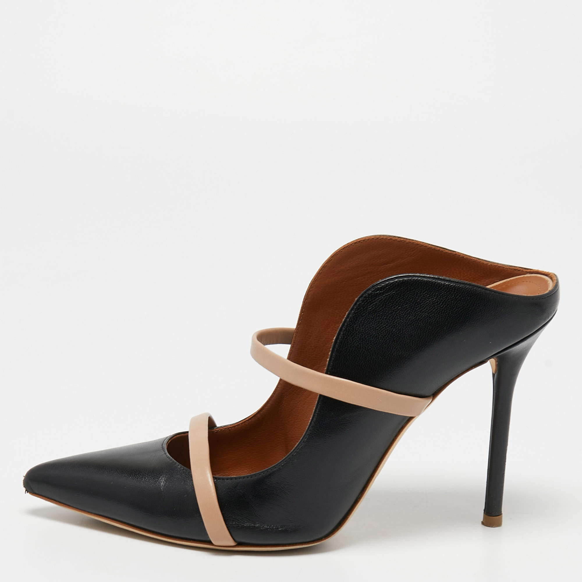 Pre Owned Malone Souliers Black Leather Maureen Pumps Size 37