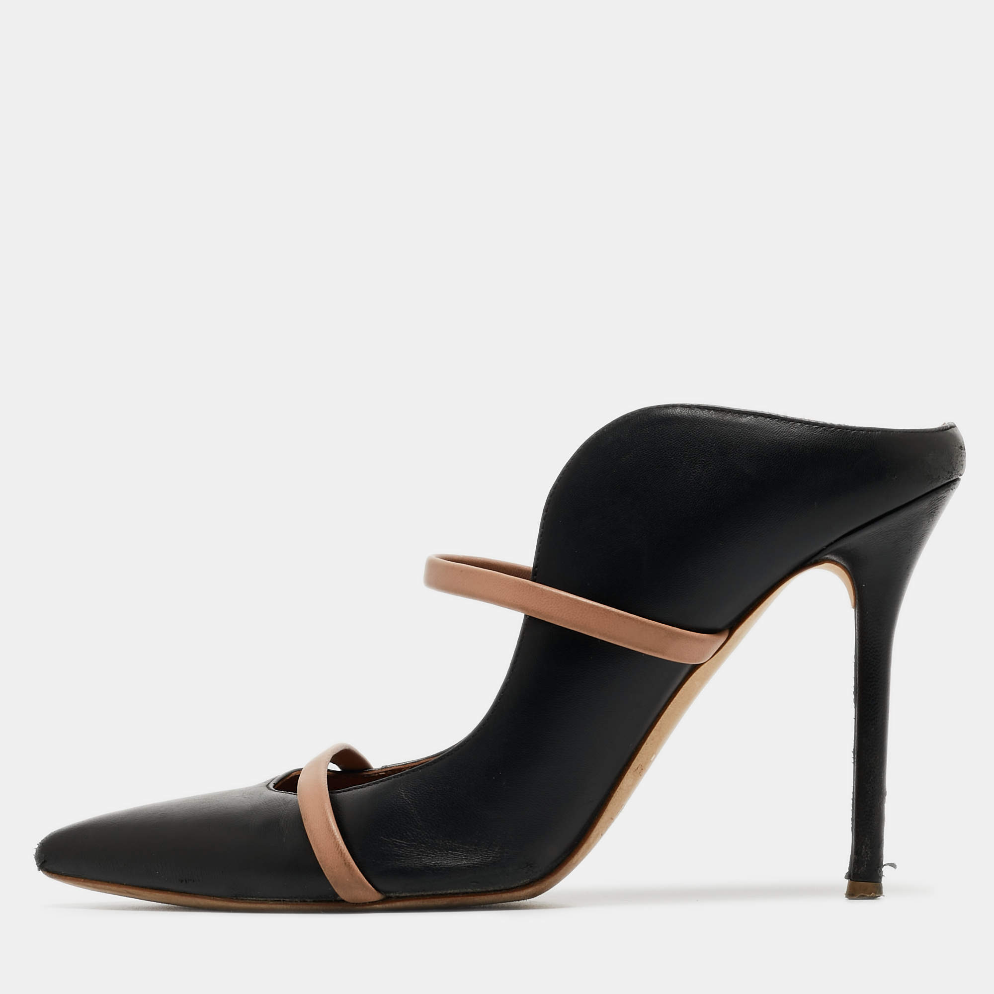 Pre Owned Malone Souliers Black Leather Maureen Sandals Size 39