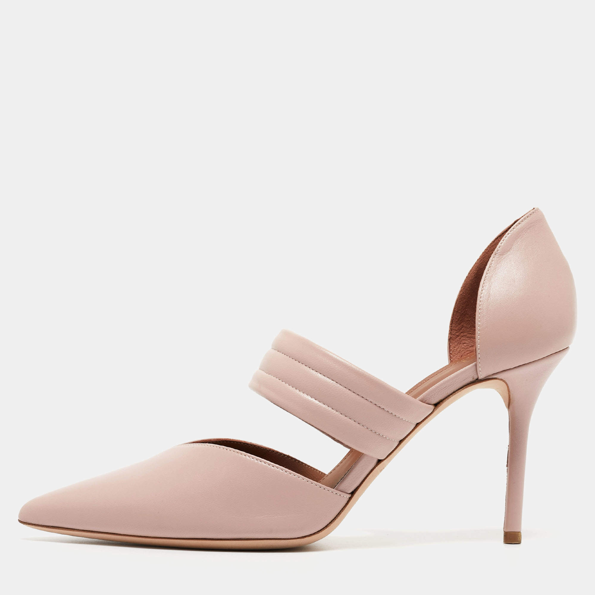 Pre Owned Malone Souliers Pink Leather Mida Pumps Size 40