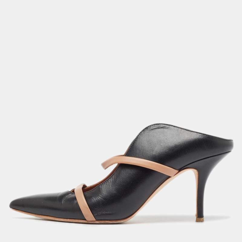 Pre Owned Malone Souliers Black Leather Maureen  Pumps Size 38