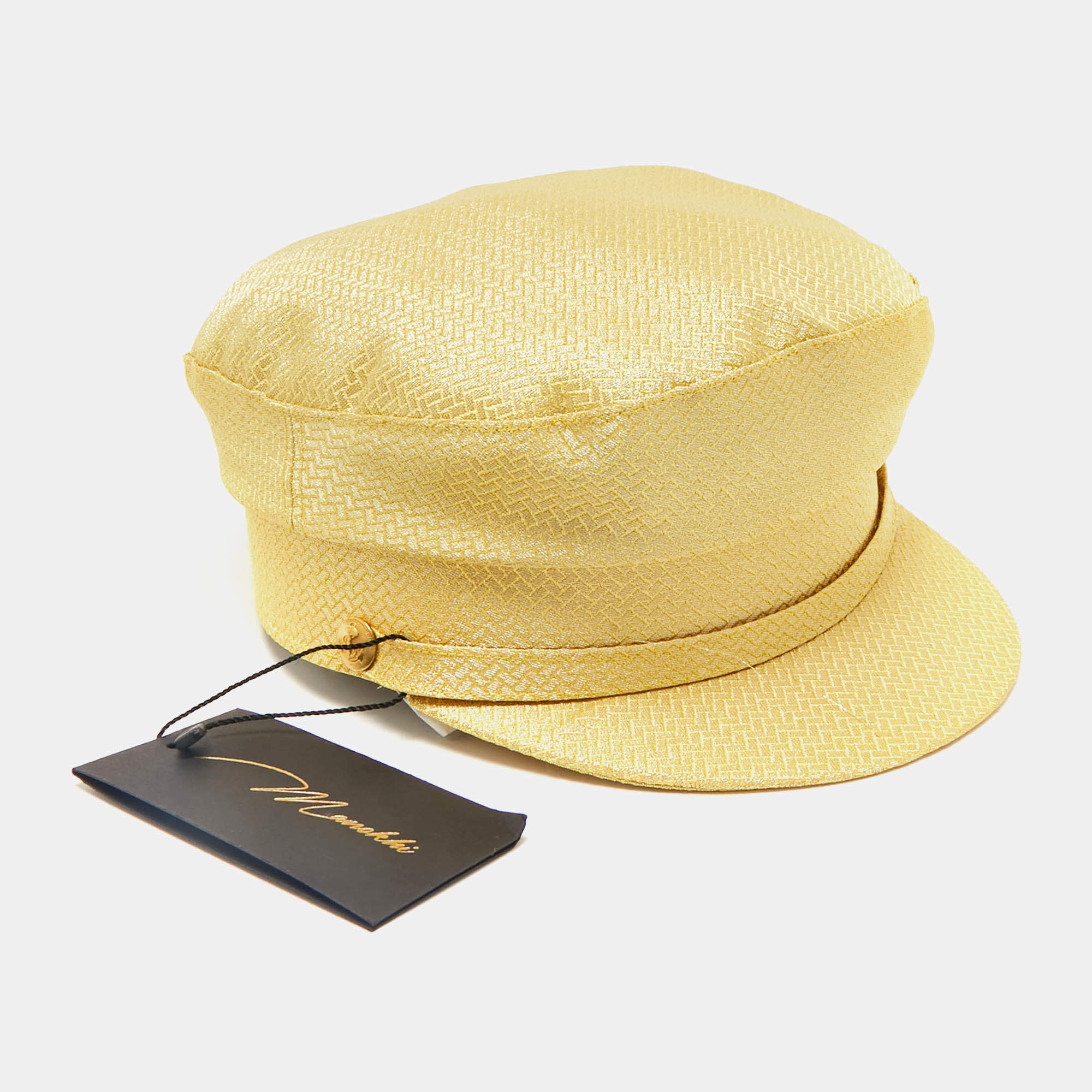 Manokhi by Toukitsou Gold Brocade Greek Fisherman Hat M