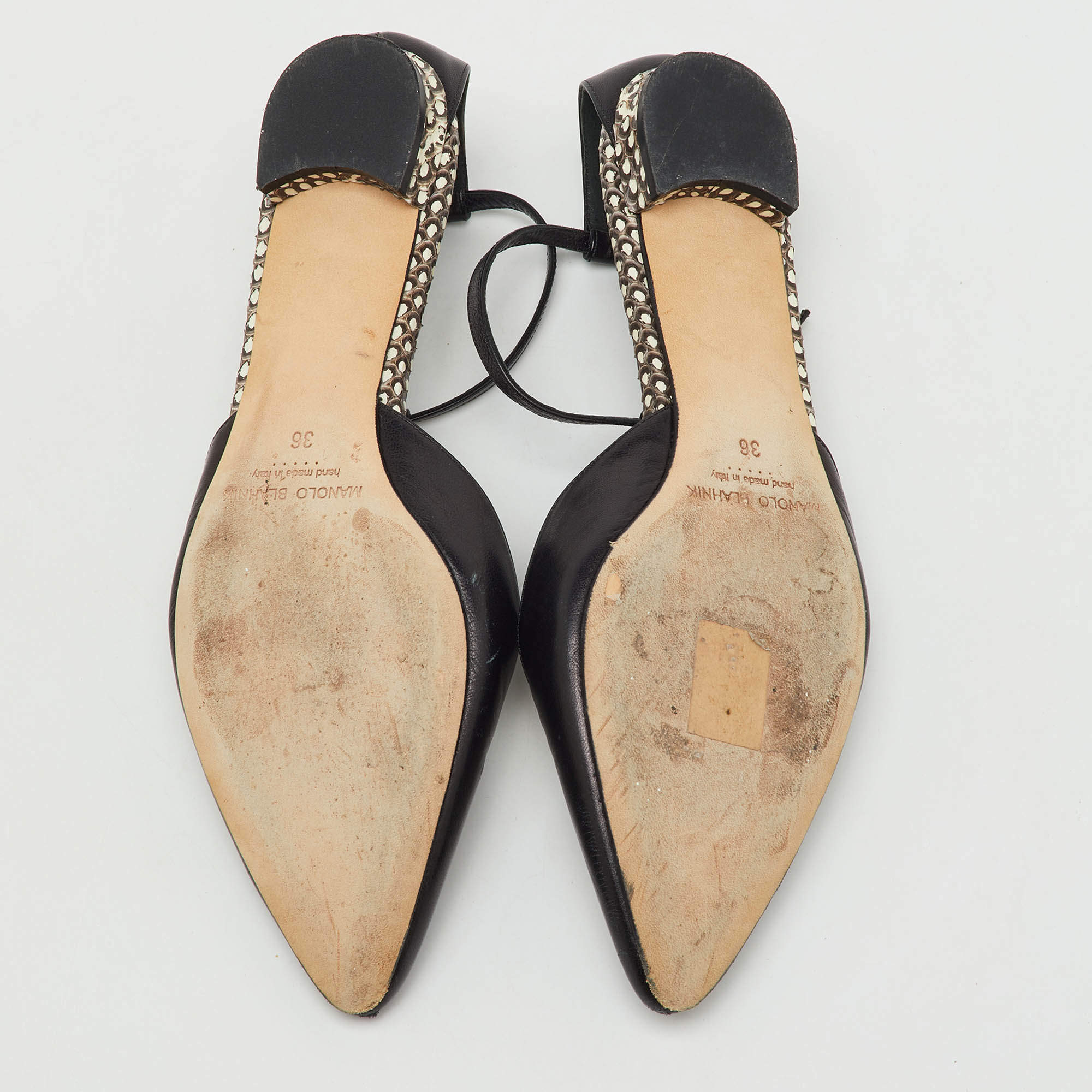 Manolo Blahnik Grey Fabric Maysale Crystal Embellished Pointed Toe