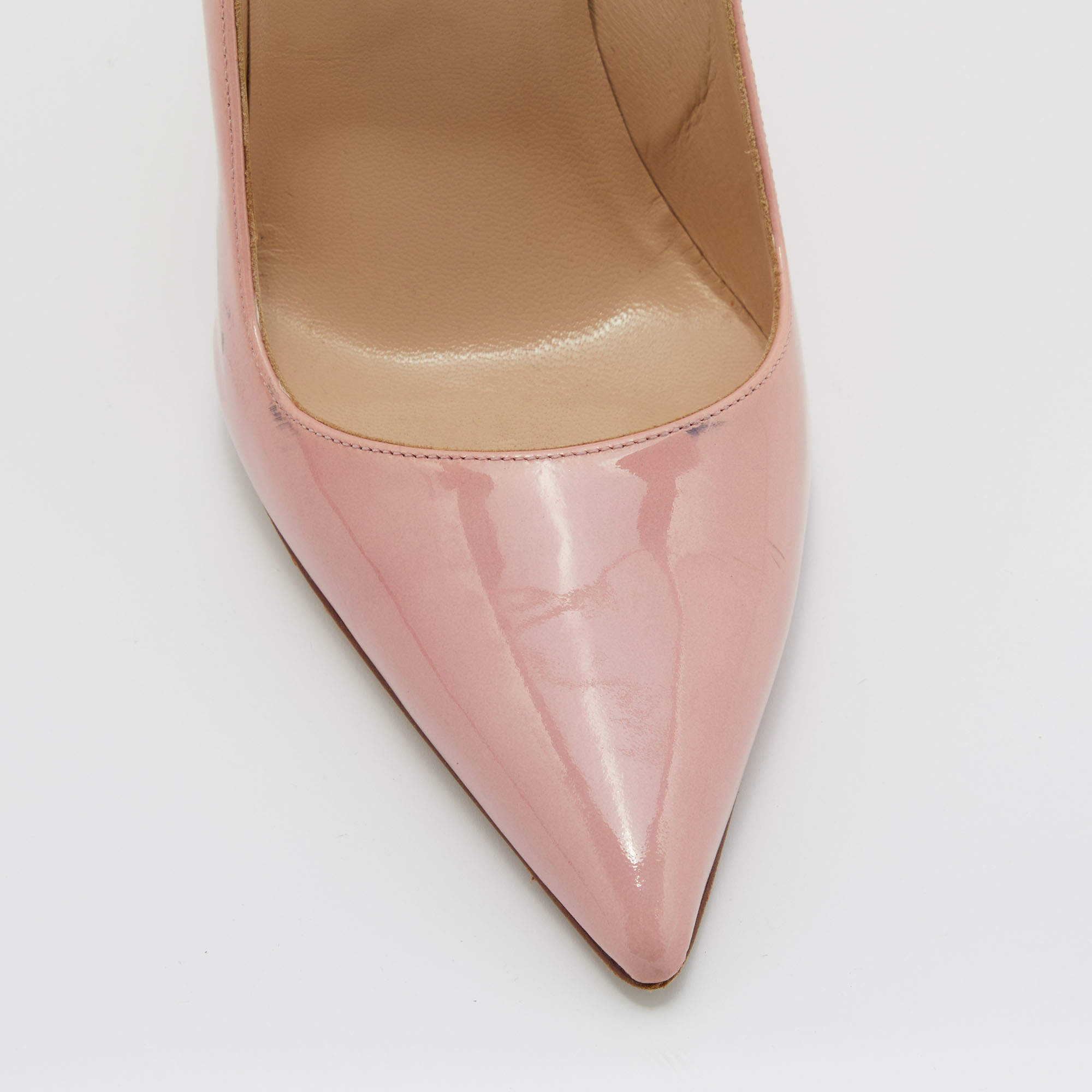 Manolo Blahnik Pink Patent Leather BB Pointed Toe Pumps Size 37.5 Manolo  Blahnik
