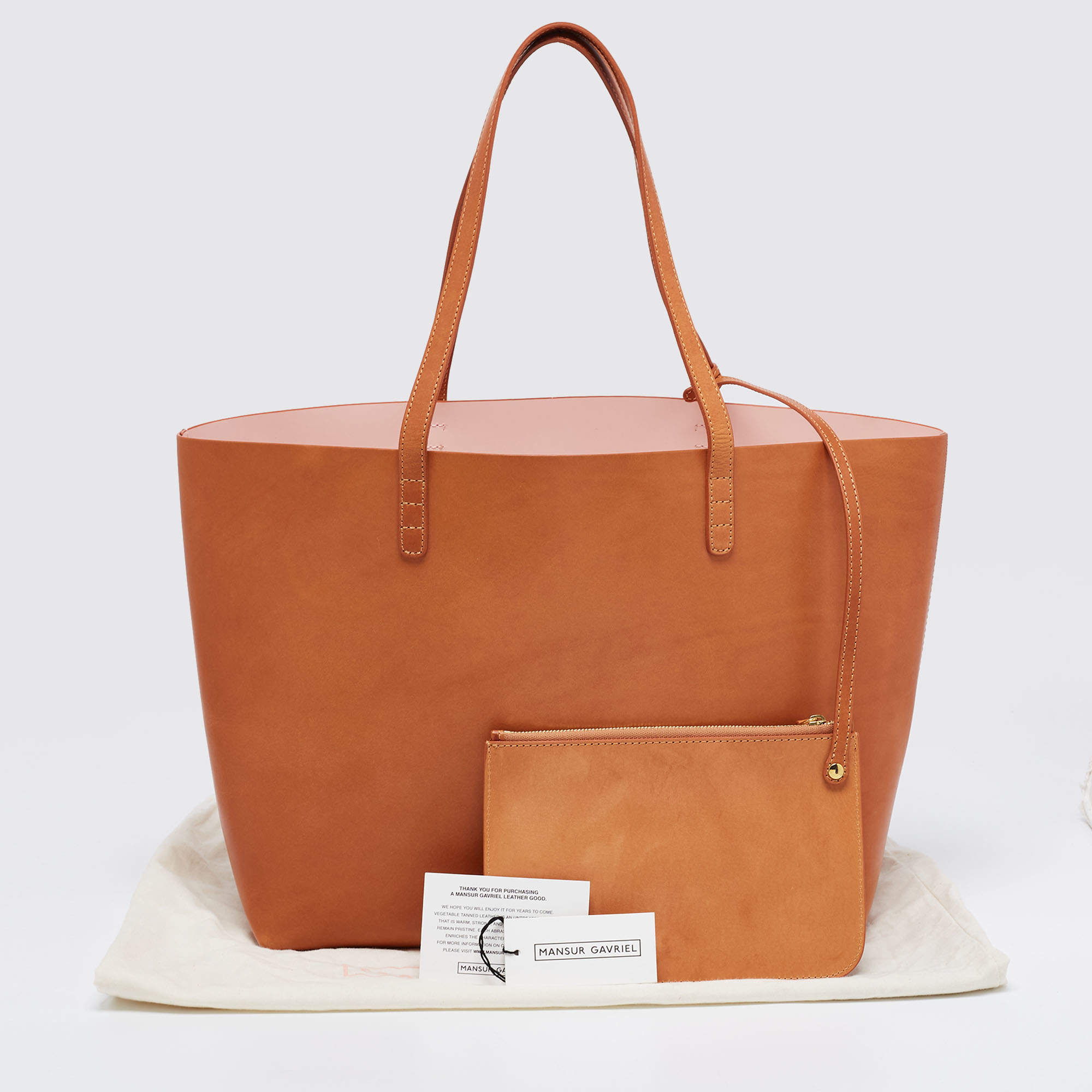 Mansur Gavriel Cammello/Rosa Leather Large Tote Mansur Gavriel