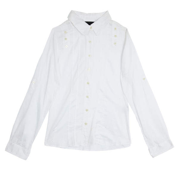 Pre Owned Marc by Marc Jacobs White Button Up Blouse M
