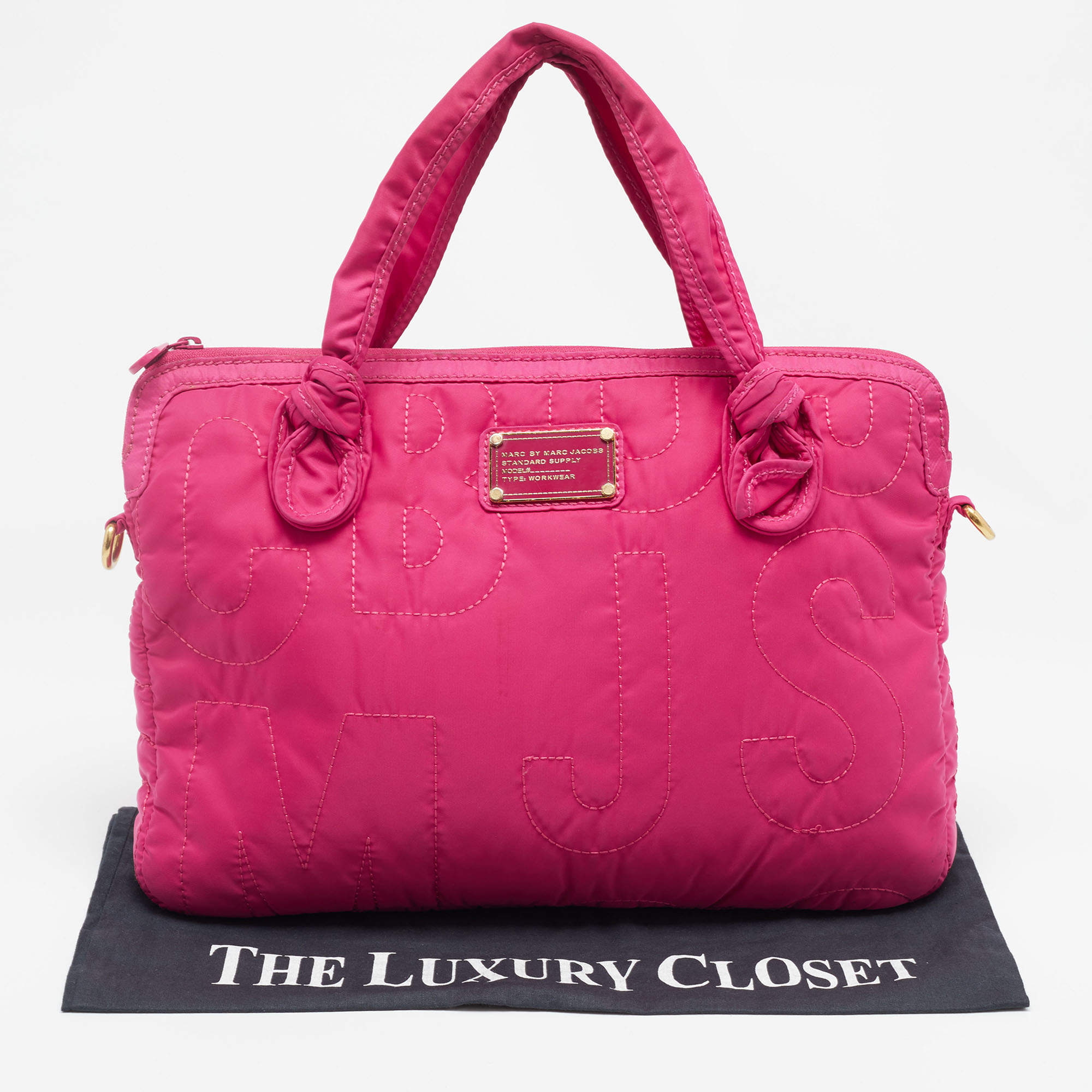 Marc By Marc Jacobs Fuchsia Nylon Pretty Laptop Bag Marc by Marc Jacobs The Luxury Closet