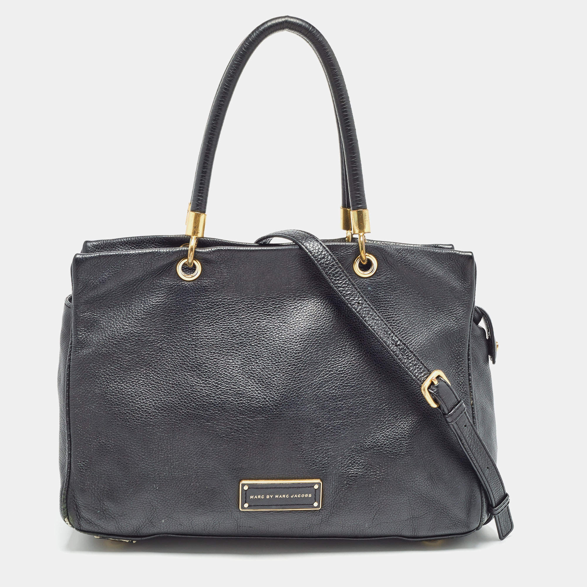 Pre Owned Marc by Marc Jacobs Black Leather Too Hot to Handle Tote