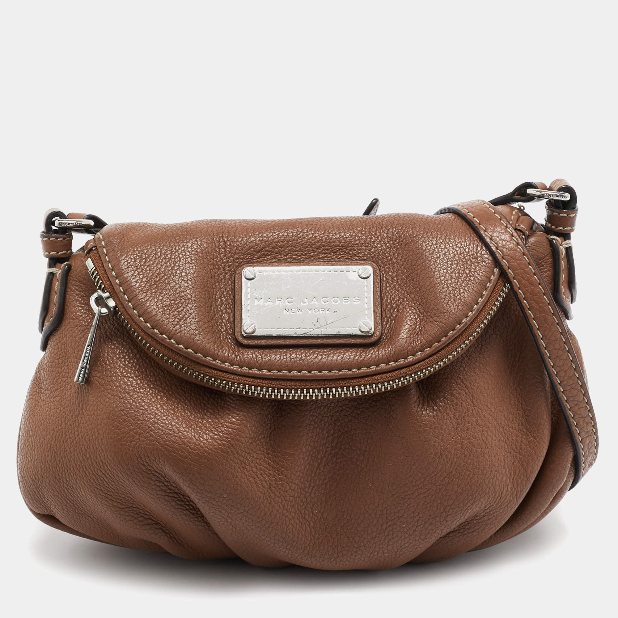 Marc By Marc Jacobs Brown Leather Classic Q Natasha Crossbody Bag Marc by Marc Jacobs TLC