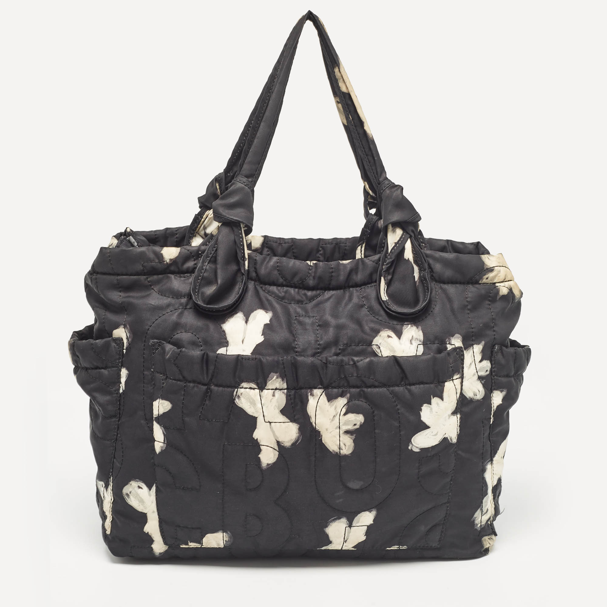 Marc Jacobs Black and White buy Floral Diaper/Weekender/Duffel Tote Bag