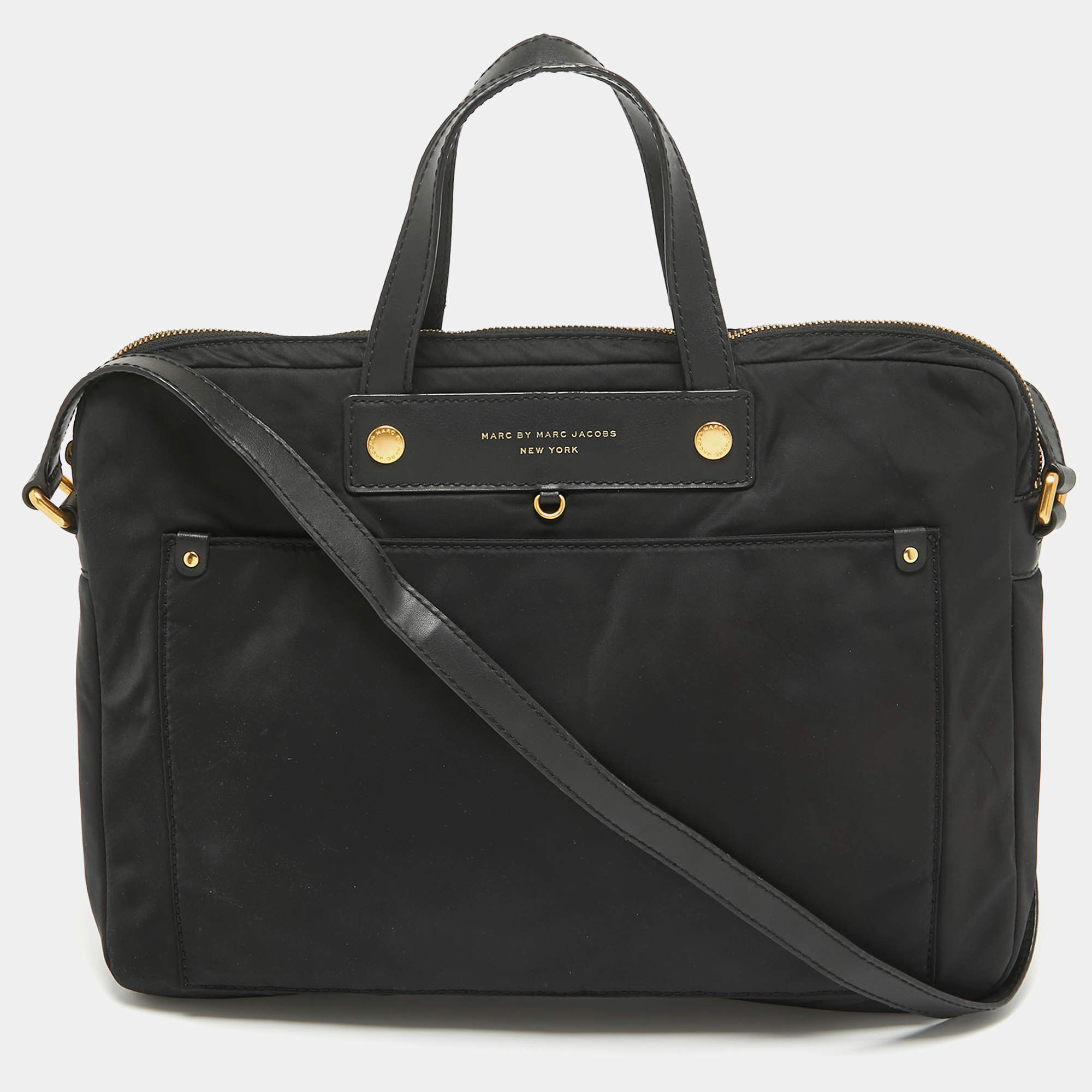 Pre Owned Marc by Marc Jacobs Black Nylon Laptop Bag